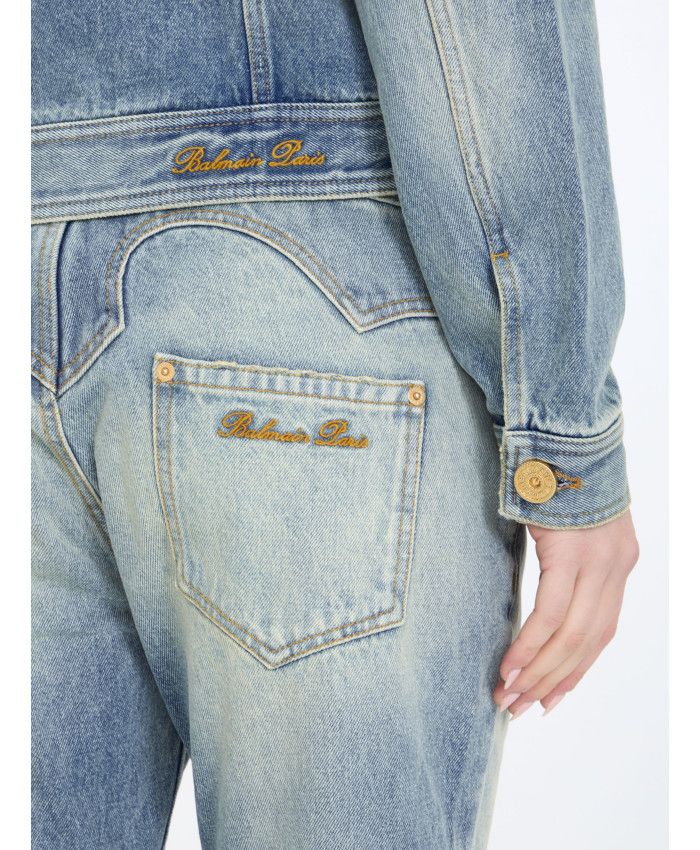 Balmain o1y0625 Denim Pant in Light Blue Size 27" / US 4 / IT 40 - 4 Thumbnail