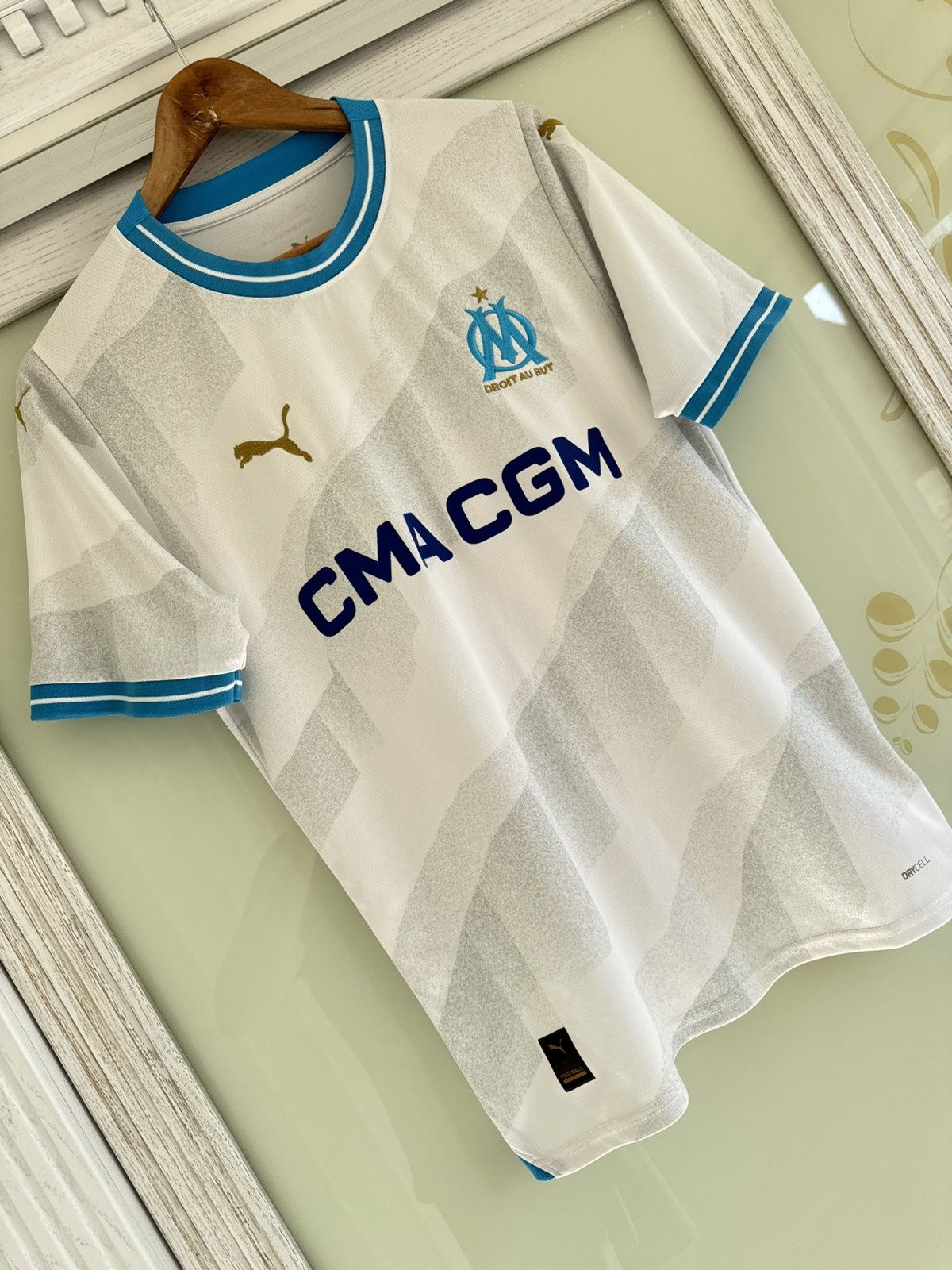 Puma Olympique Marseille 2023-2024 Home Soccer Jersey Shirt Kit Size US M / EU 48-50 / 2 - 4 Thumbnail