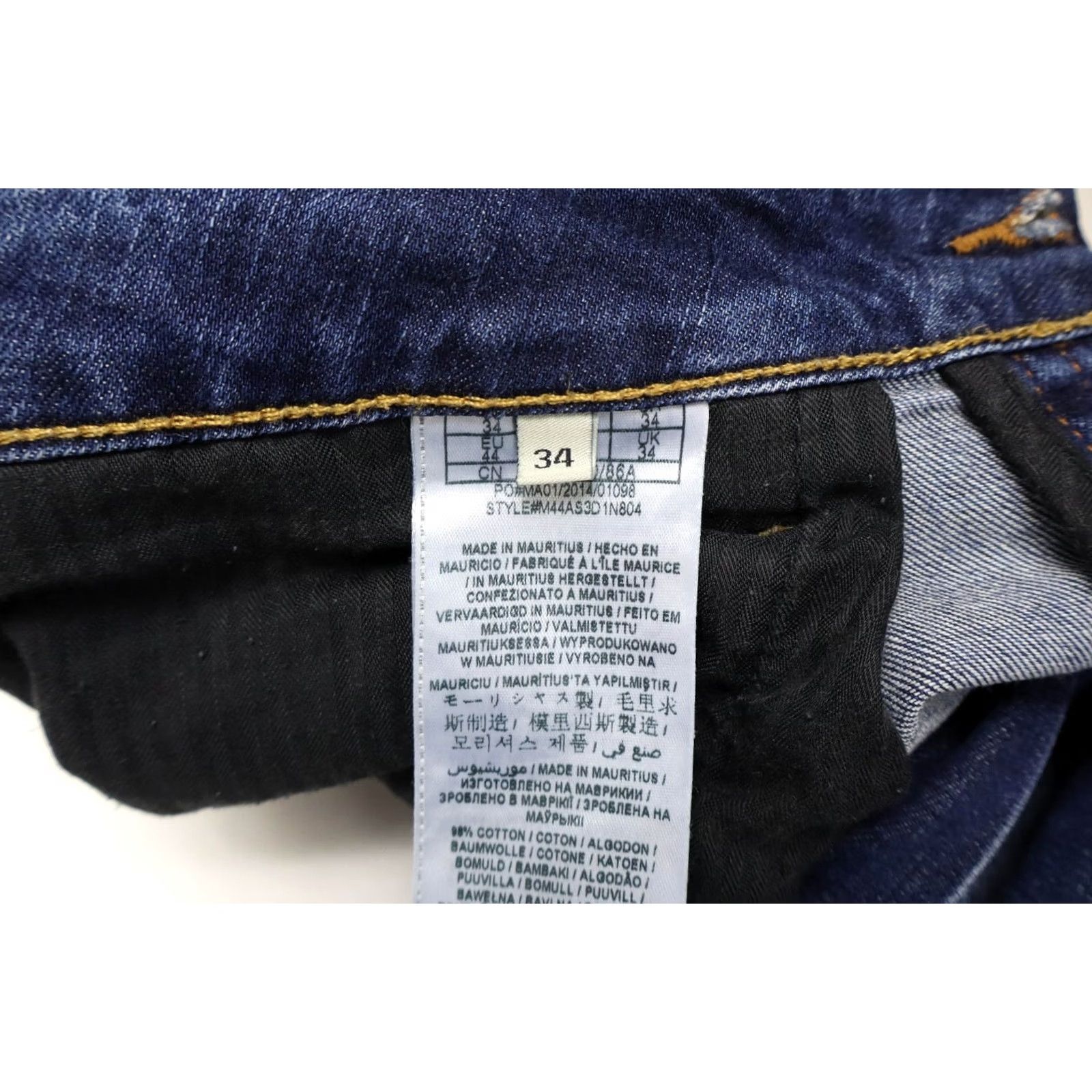 Guess GUESS Slim Straight Jeans Men's UK 34 Blue Button Fly Stretch Denim 5-Pocket Style Slim Straight Buttons Mens UK 34 Blue Size US 34 / EU 50 - 5 Thumbnail