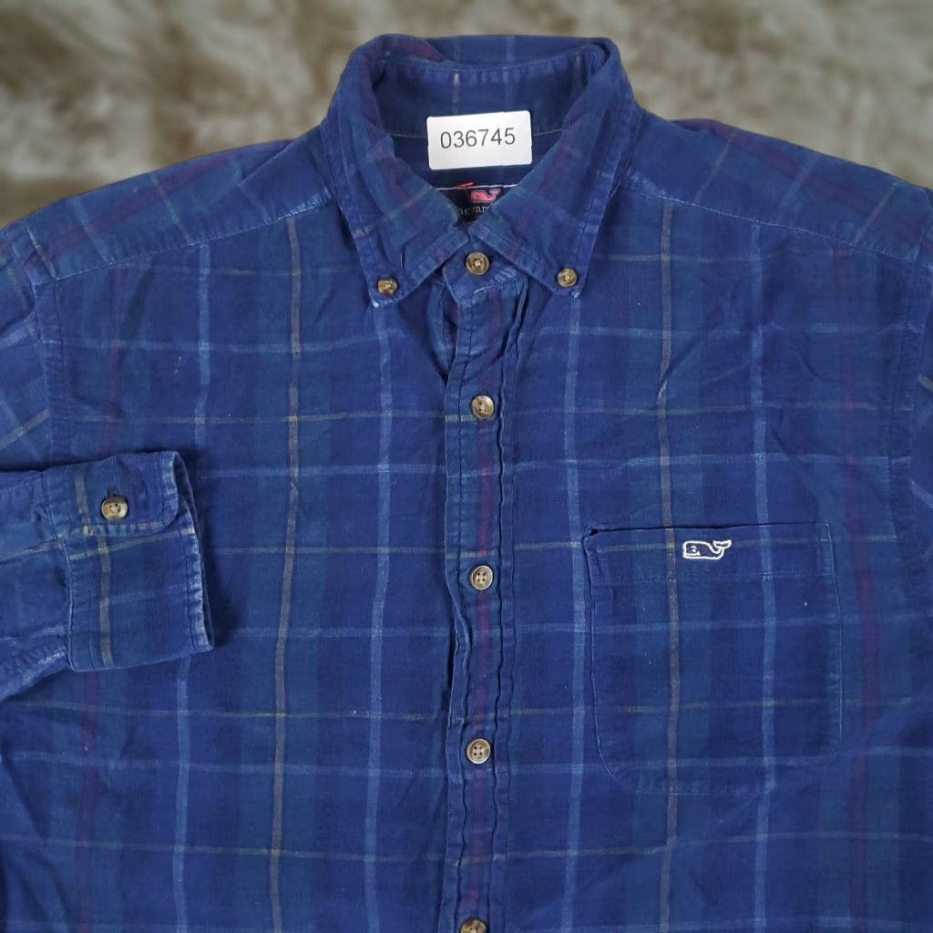 Vineyard Vines Vineyard Vines Shirt Mens Small Blue Plaid Whale Button Up Long Sleeve Size US S / EU 44-46 / 1 - 1 Thumbnail