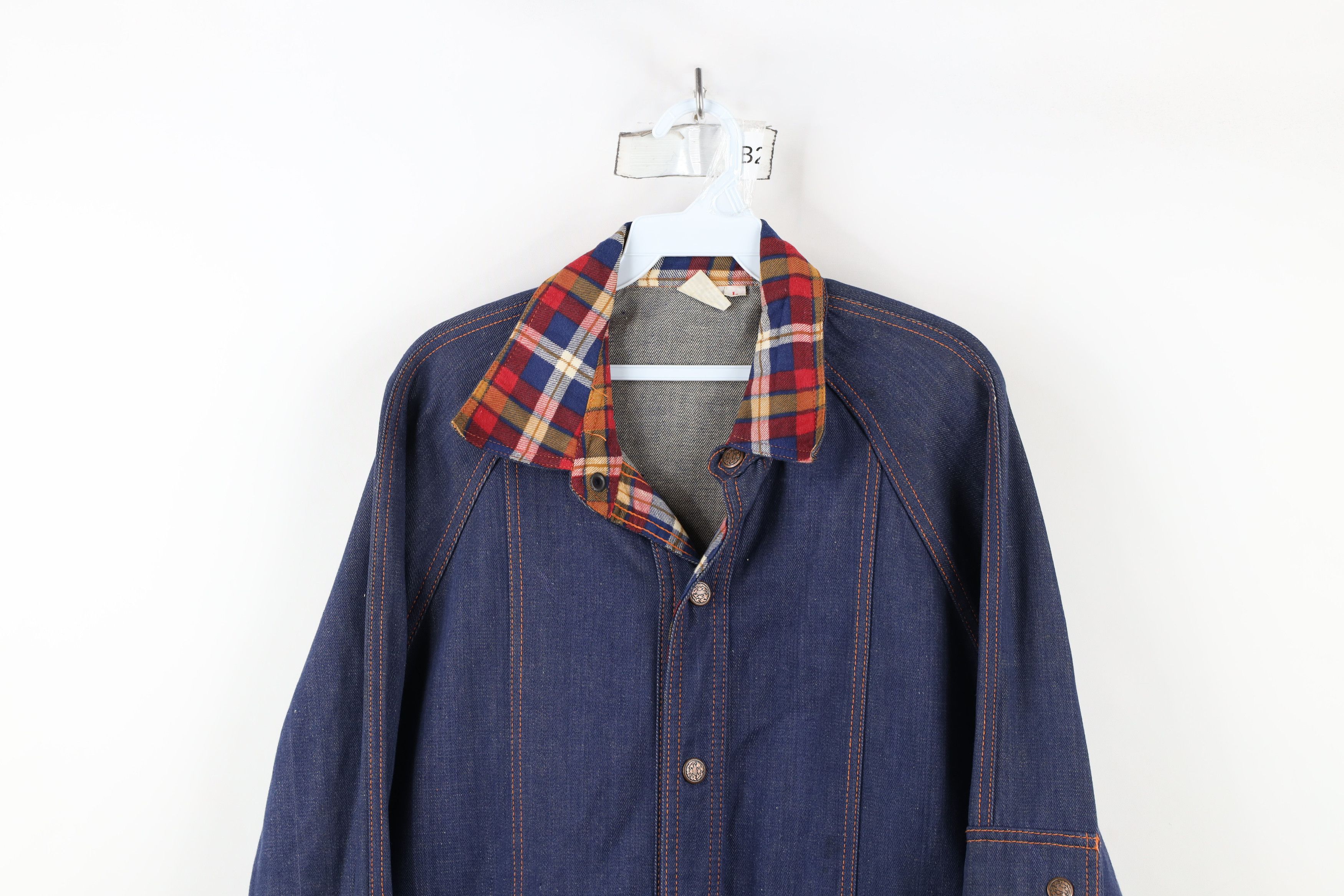 Vintage Vintage 60s 70s Streetwear Collar Denim Jean Parka Jacket Size US L / EU 52-54 / 3 - 2 Thumbnail