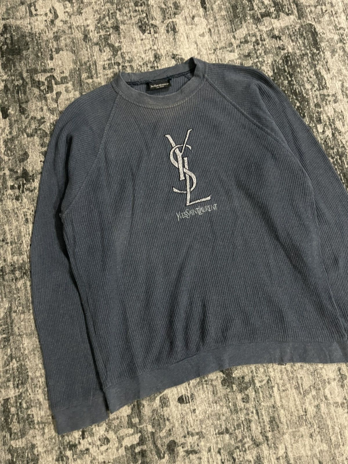 Yves Saint Laurent Yves Saint Laurent Pour Homme Distressed Sweater Size US L / EU 52-54 / 3 - 4 Thumbnail
