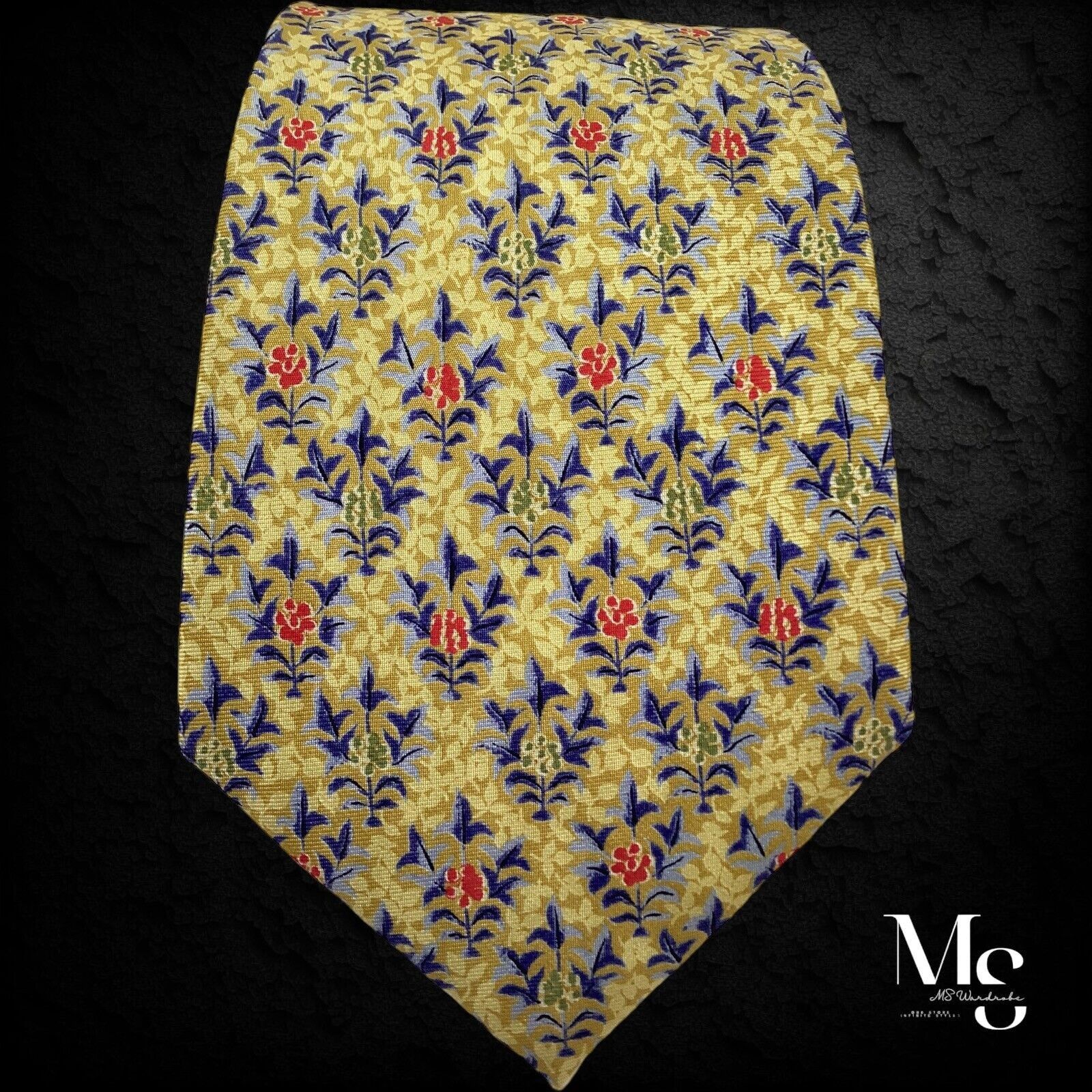 Other THE METROPOLITAN MUSEUM OF ART Gold Floral Silk Tie W:3.9" Size ONE SIZE - 6 Thumbnail