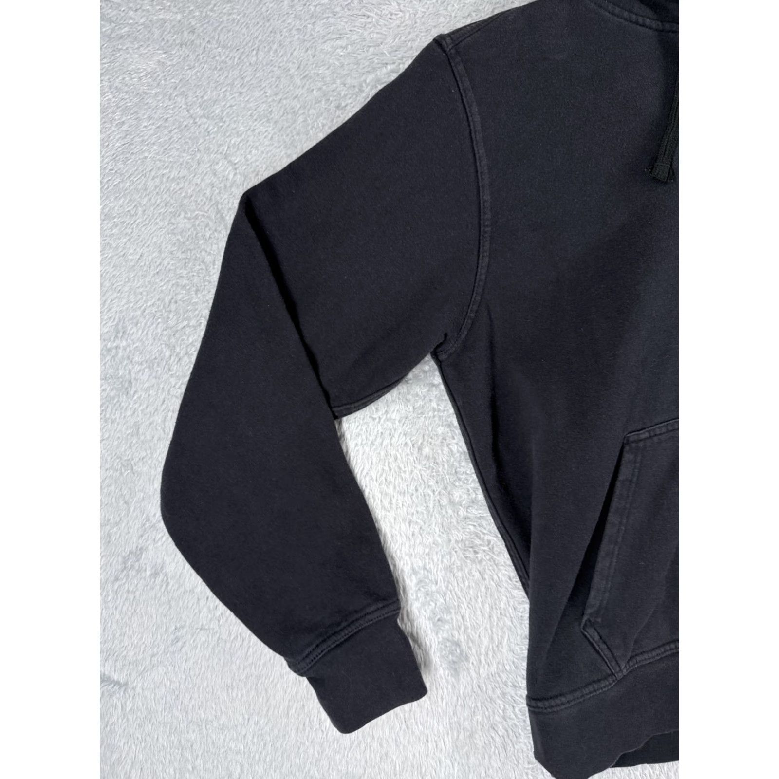 The North Face Mens Hoodie Hoodie Mens Medium Black Cotton Blend Jersey Logo Pullover Hooded
