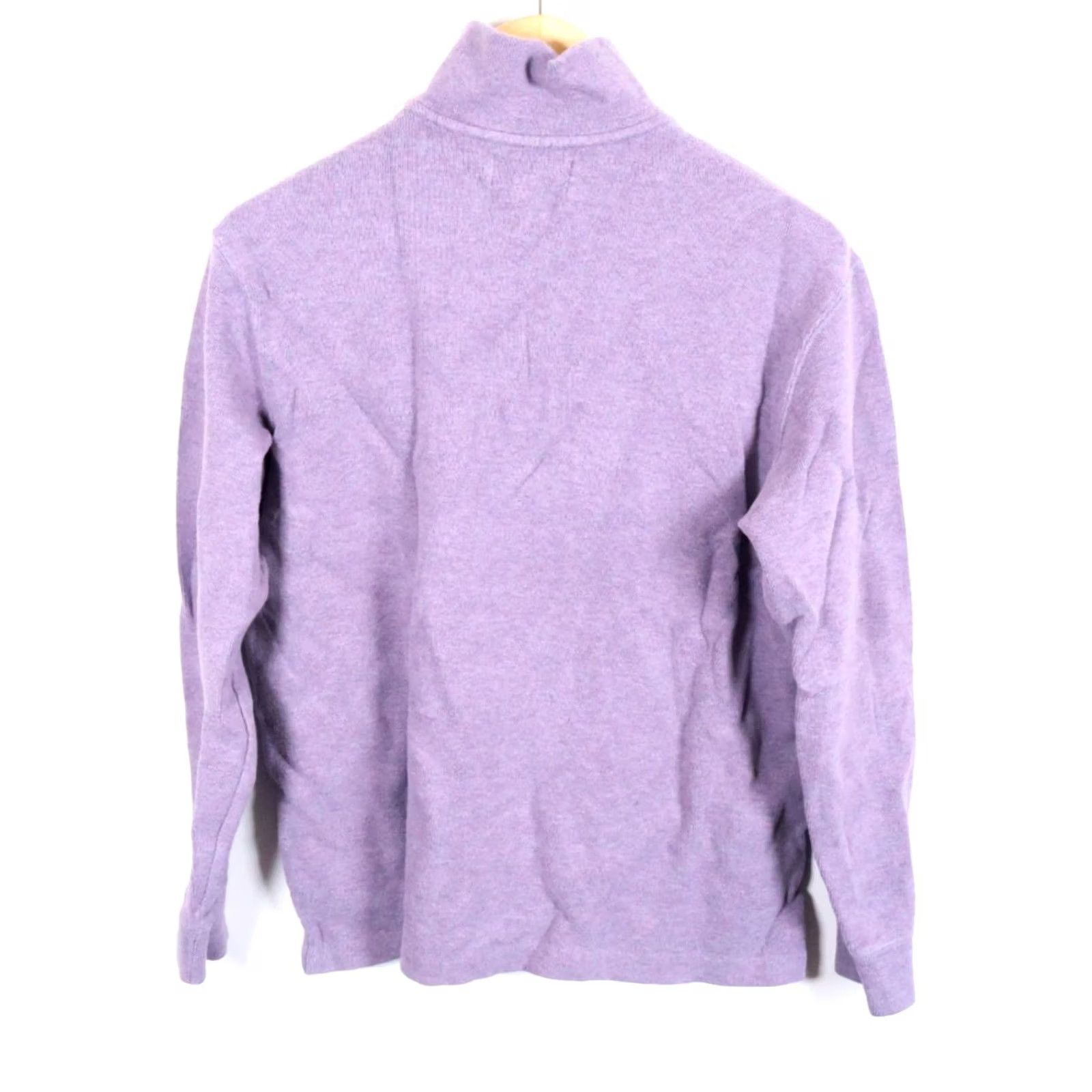 Polo Ralph Lauren Polo Ralph Lauren Sweater Shirt Pullover 1/4-Zip Mens Large Light Purple Cotton Knit Embroidered Pony Vintage Preppy Classic Retro Size US L / EU 52-54 / 3 - 2 Thumbnail