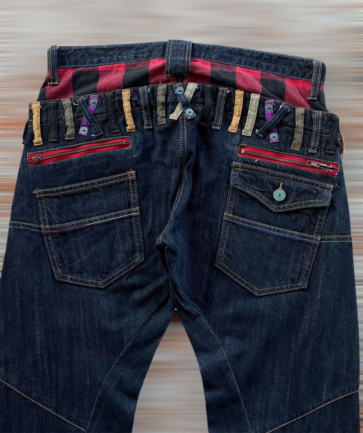 Japanese Brand SORRIDERE DOUBLE WAIST LOOK LIKE HYSTERIC Size US 33 - 5 Thumbnail