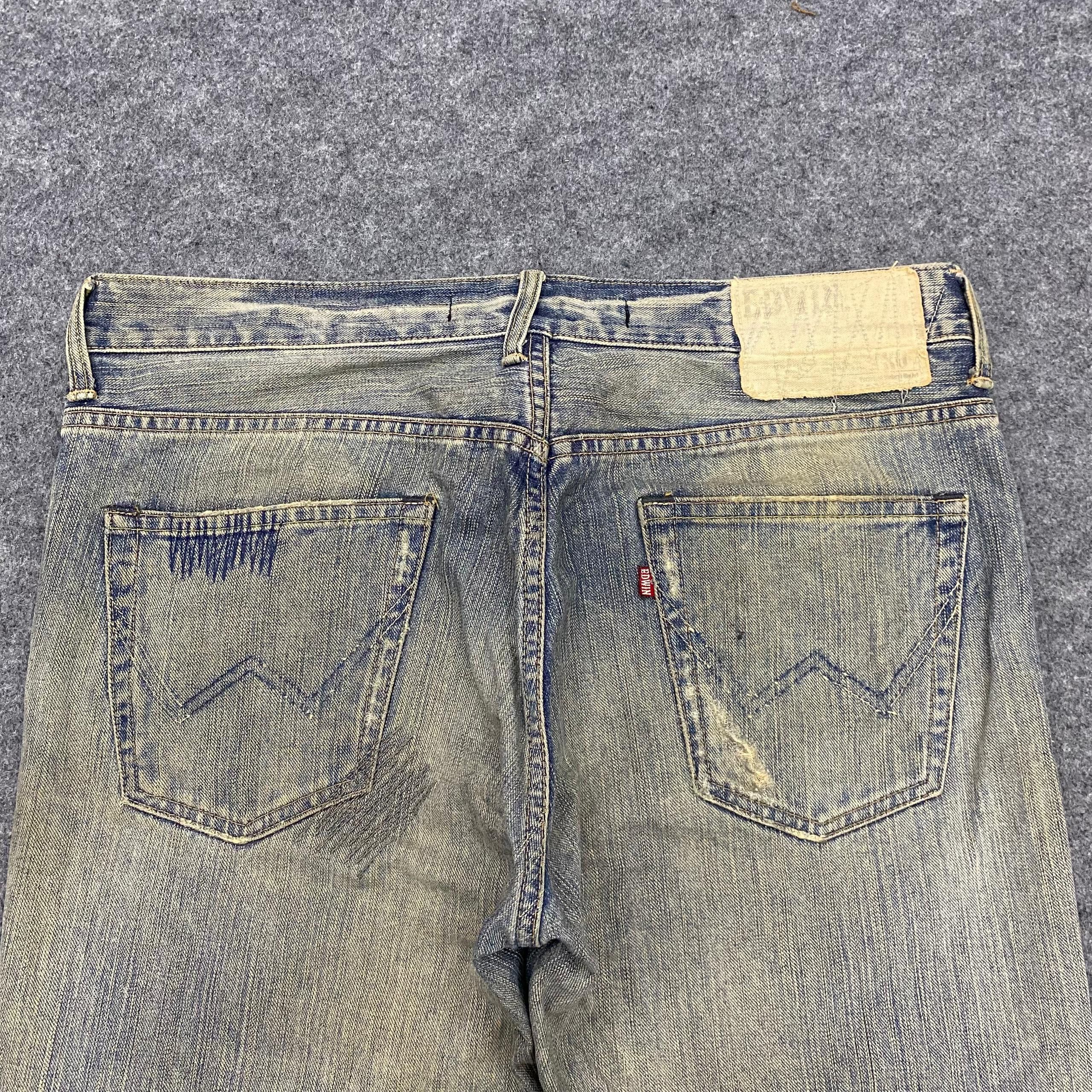 Edwin 💥Flare💥Vintage Edwin Exclusive Vintage Distressed Denim Size US 36 / EU 52 - 12 Thumbnail