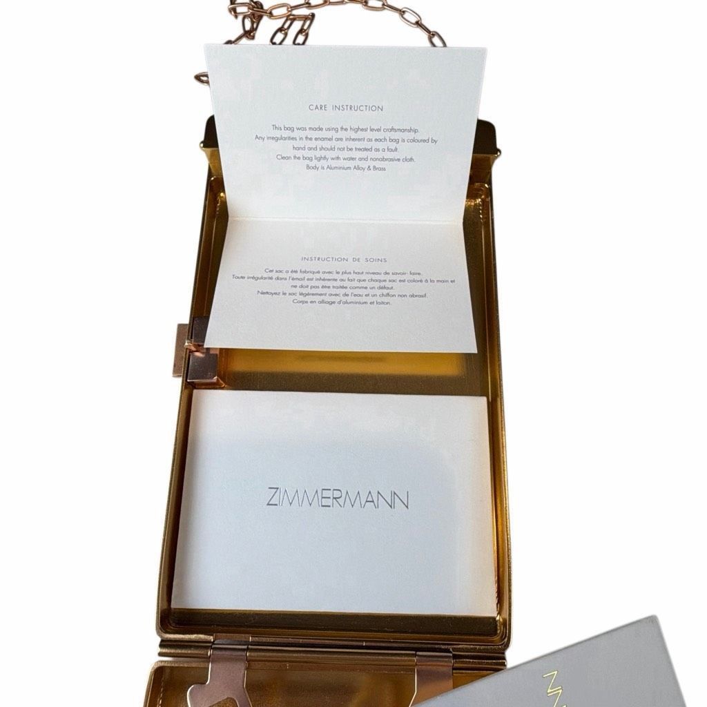 Zimmermann NWT Zimmermann Chocolate Enamel Cigarette Case Bag Gold Meta Size ONE SIZE - 6 Thumbnail