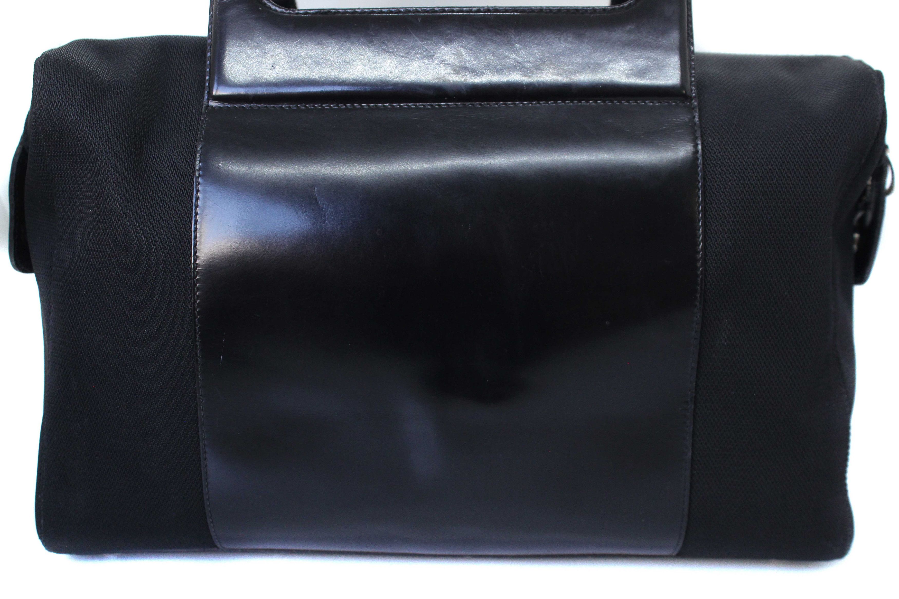 Salvatore Ferragamo 00S Logo Leather Cotton Hand Bag Vintage Size ONE SIZE - 6 Thumbnail