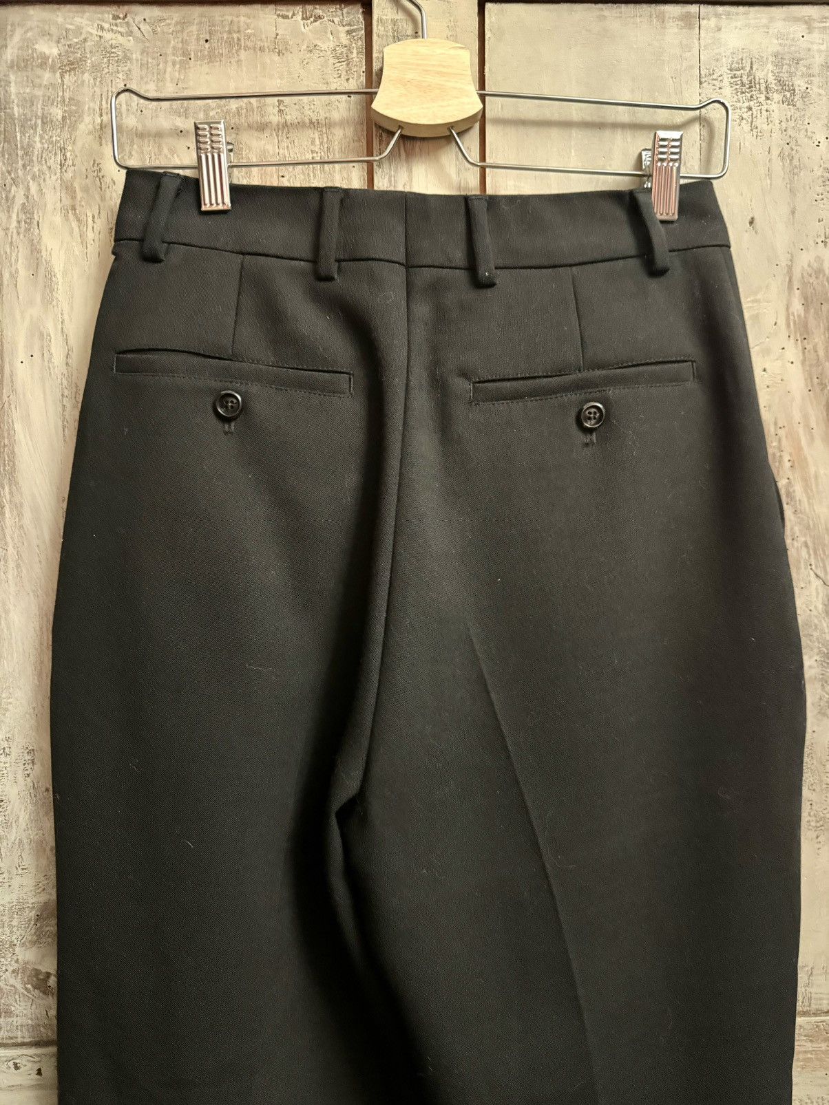 AMI ami paris black heavy wool carotte pants 36 wo Size 26" / US 2 / IT 38 - 10 Thumbnail