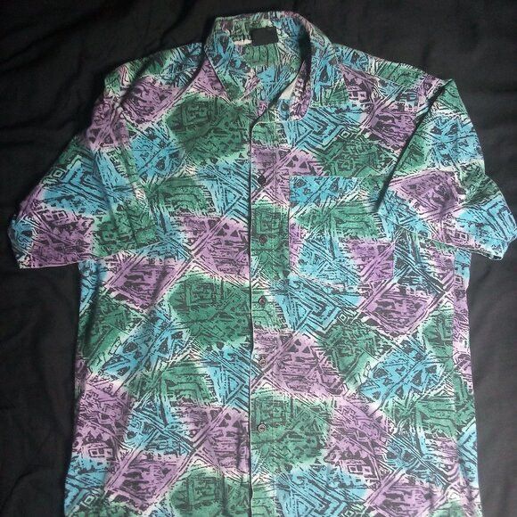 Other Vintage Maui Trading Co. Abstract Geometric Hawaiian Shir Size US XL / EU 56 / 4 - 2 Thumbnail