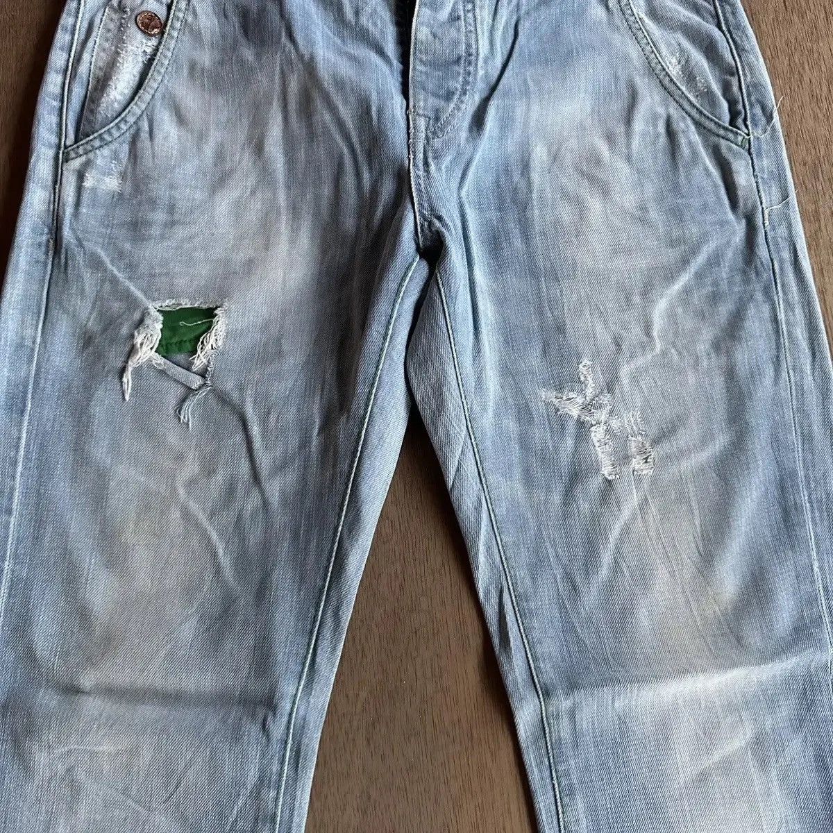 Seditionaries W34 L31🔥DISTRESSED DENIM YOUNGDIVISION JAPAN CINCHBACK PANT Size US 34 / EU 50 - 7 Thumbnail