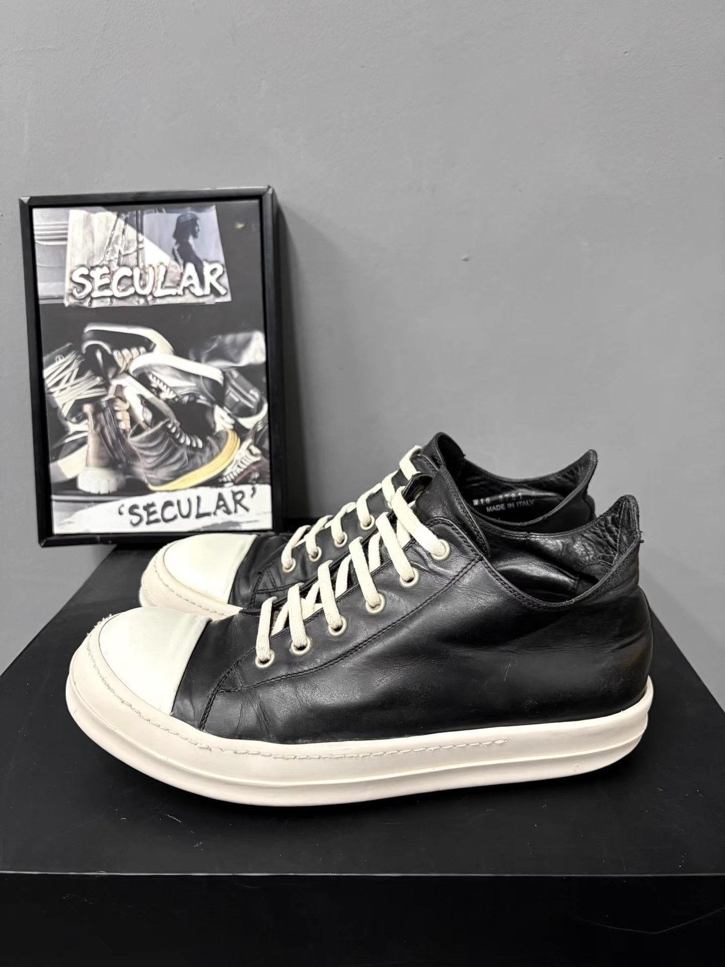 Rick Owens Rick Owens Mainline Leather Sneakers K34 Size US 7.5 / EU 40-41 - 2 Thumbnail