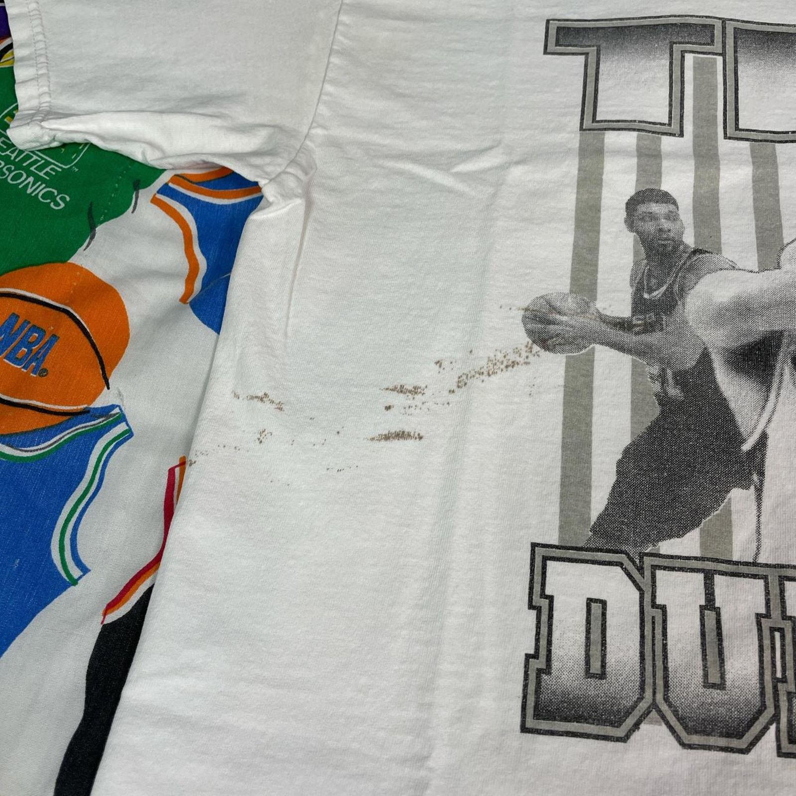 NBA × Vintage VTG 2000s NBA Tim Duncan San Antonio Spurs Mens T-Shirt Size US L / EU 52-54 / 3 - 4 Thumbnail