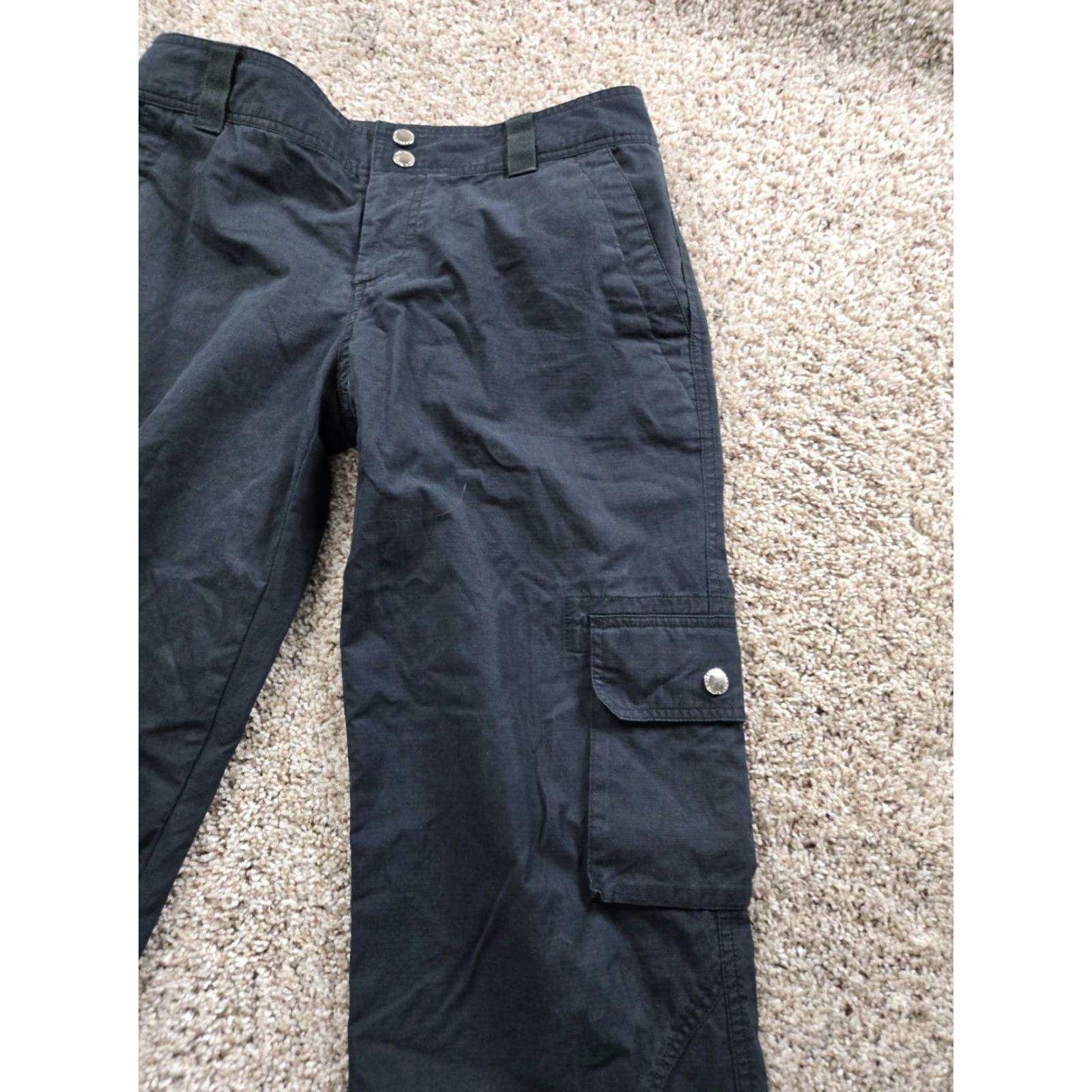 Ralph Lauren VINTAGE Lauren Ralph Lauren Cargo Pants Womens Black Size 2 Straight Wide Leg Cargo Pants City Preppy Size 26" / US 2 / IT 38 - 2 Thumbnail