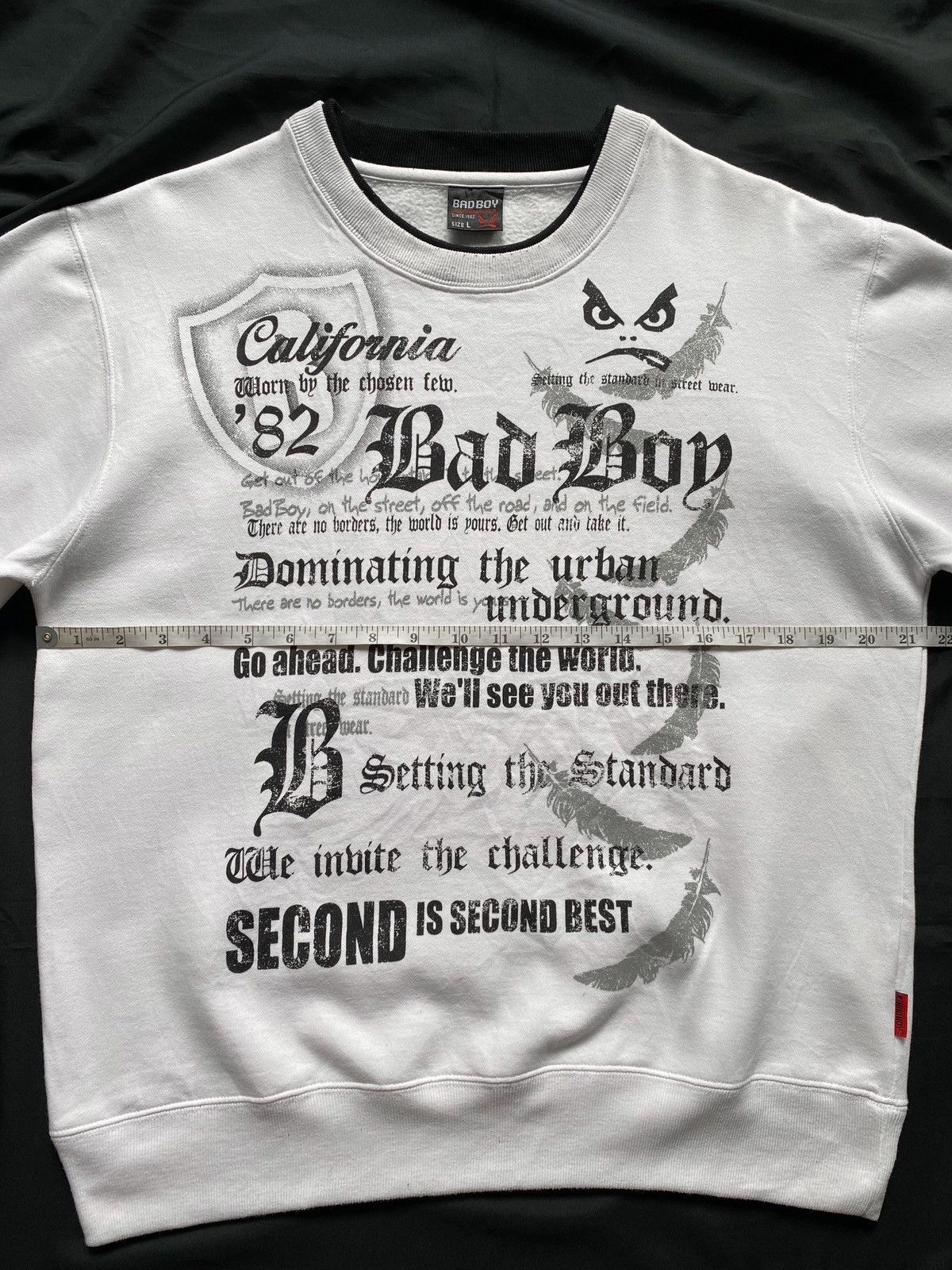 If Six Was Nine × Le Grande Bleu (L.G.B.) × Vintage Vintage Bad Boy Poem Sweatshirt Size US L / EU 52-54 / 3 - 4 Thumbnail