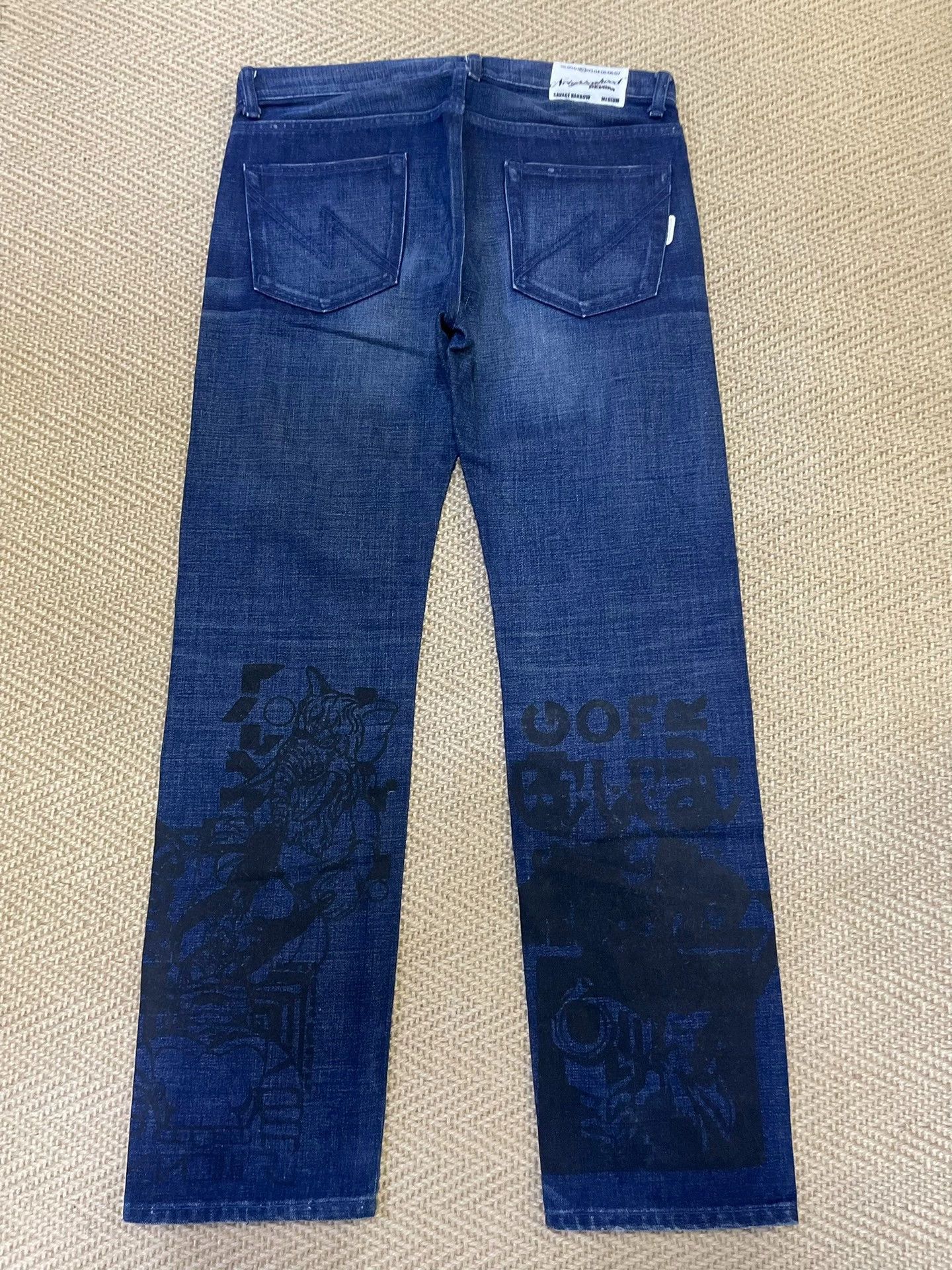 Neighborhood NEIGHBORHOOD Rare Cartoon Comic VTG Denim Jeans M (New) Size US 32 / EU 48 - 2 Thumbnail