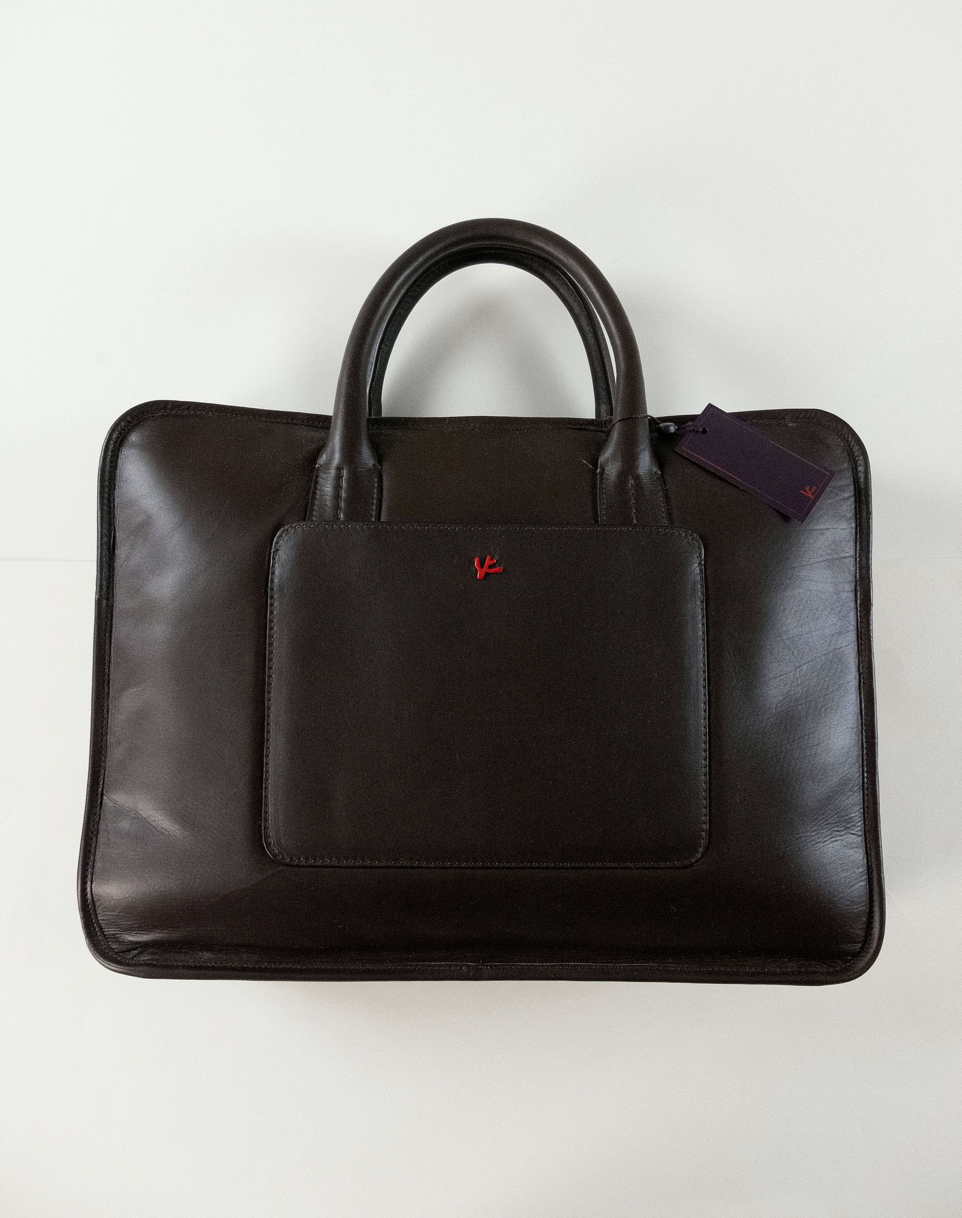 Isaia ISAIA Napoli dark brown leather briefcase bag authentic Size ONE SIZE - 1 Thumbnail
