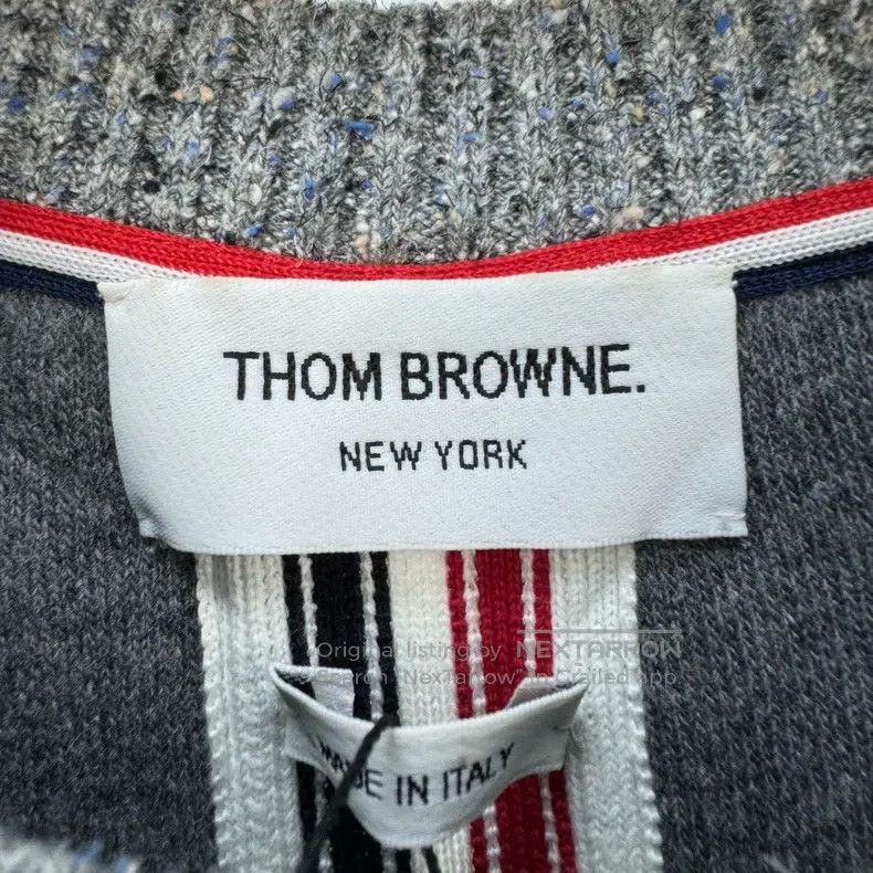 Thom Browne Thom Browne Back Striped Cashmere Hoodie Size US S / EU 44-46 / 1 - 6 Thumbnail