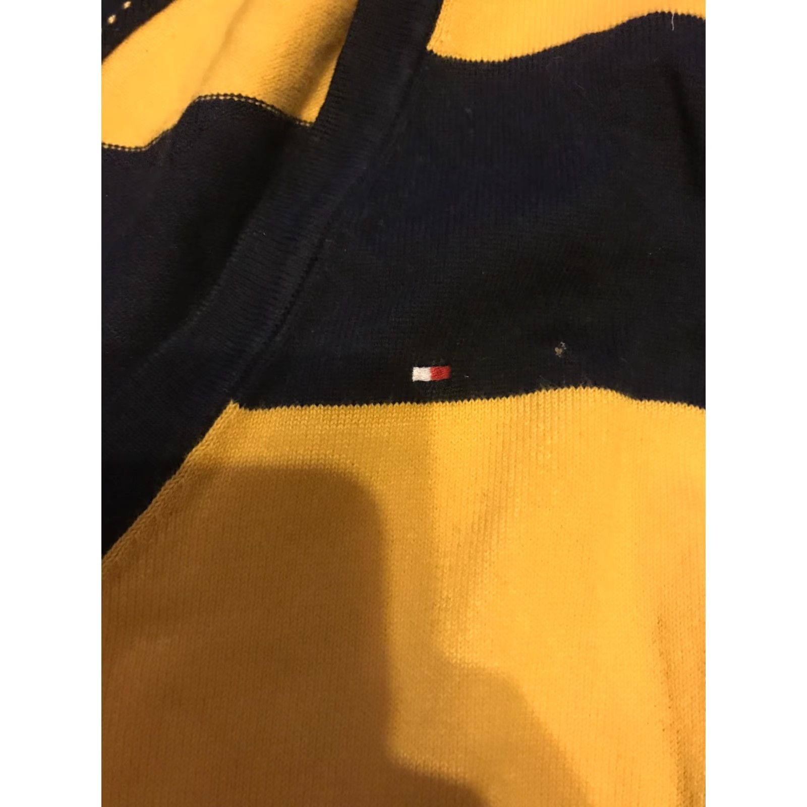 Tommy Hilfiger VINTAGE Tommy Hilfiger Womens Striped V-Neck Sweater Jumper XS Size XS / US 0-2 / IT 36-38 - 2 Thumbnail