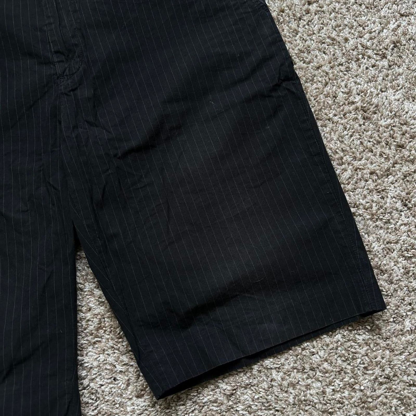Polo Ralph Lauren Vintage Polo Ralph PinStripe Buckle Back Black Dress Shorts Size US 34 / EU 50 - 3 Thumbnail