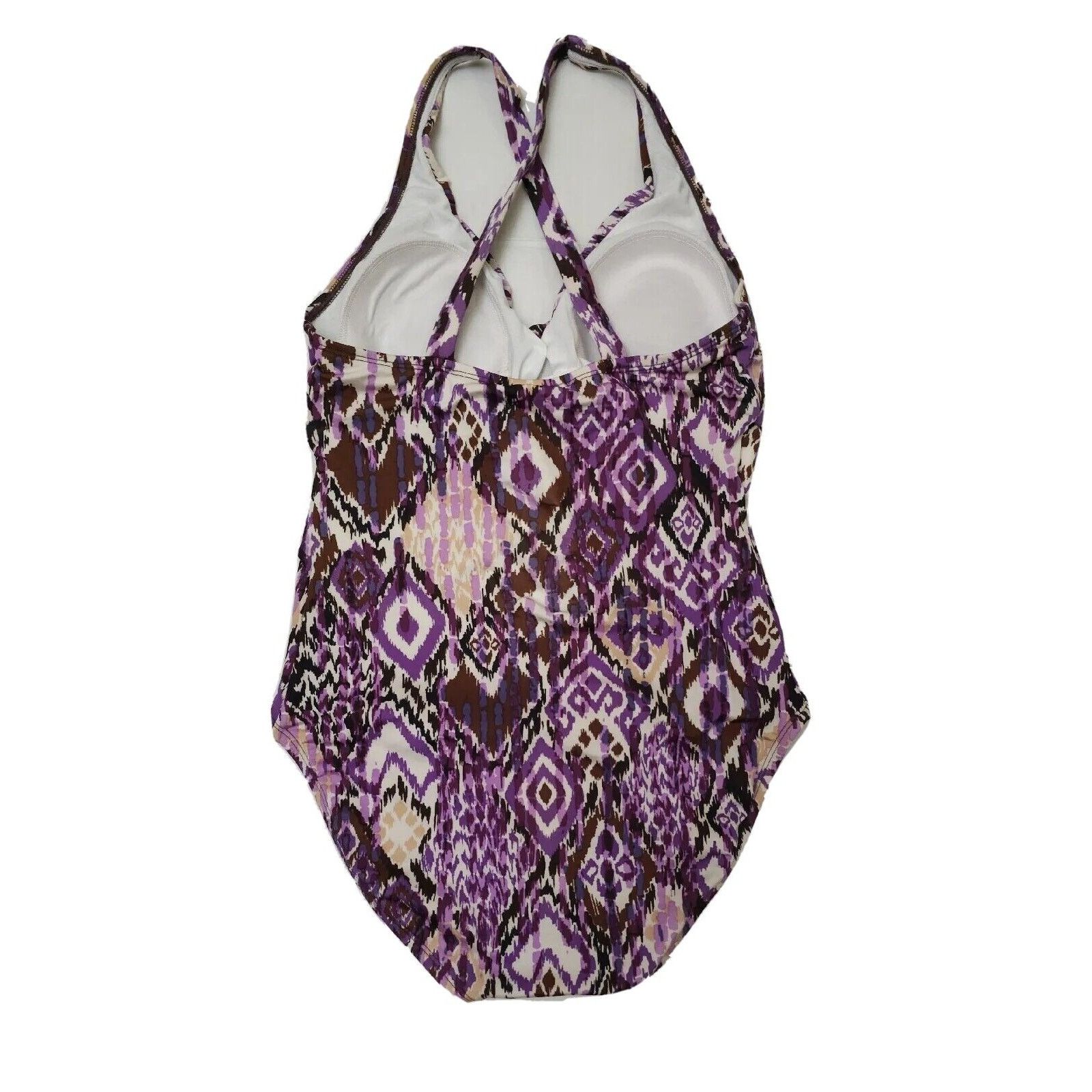 Speedo Speedo Swimwear Purple One Piece V Neck Lined Siz14 Size XL / US 12-14 / IT 48-50 - 2 Thumbnail