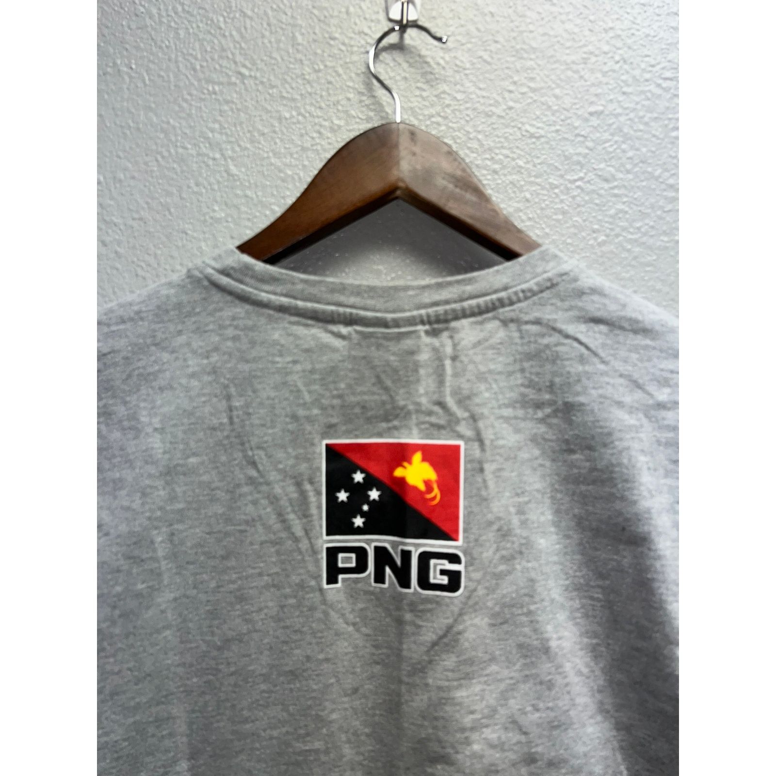 Vintage Papau New Guinea Shirt One People One Nation Gray Tee Large Size US L / EU 52-54 / 3 - 8 Thumbnail