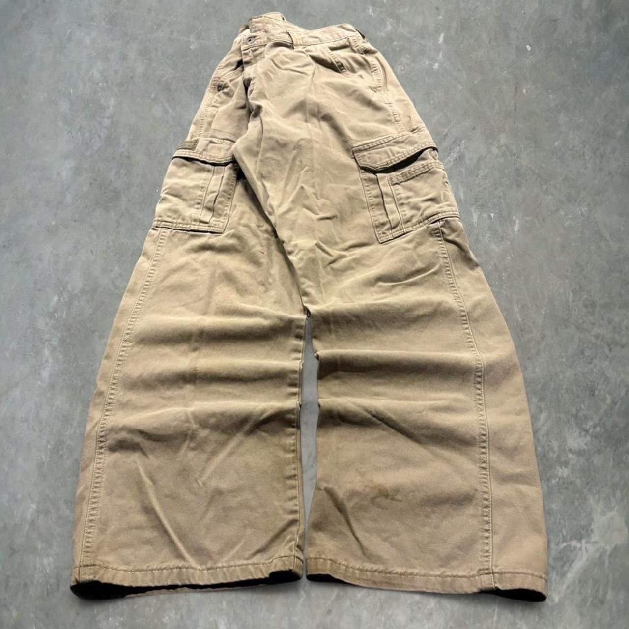 Vintage Crazy Vintage Y2K/2000s Baggy Skater Streetwear Style Khaki Cargo Pants! Size US 34 / EU 50 - 3 Thumbnail
