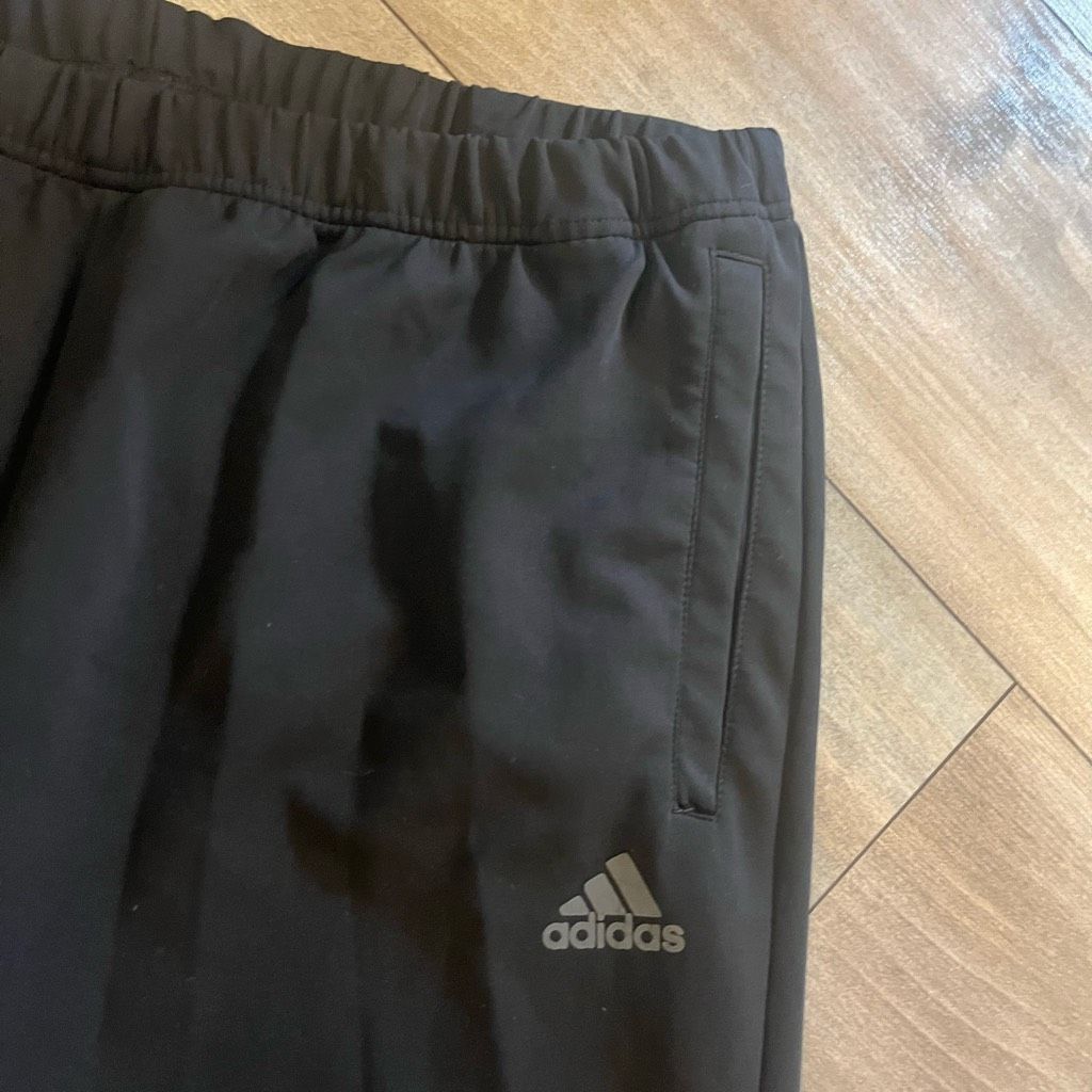 Adidas Adidas Black Athletic Workout Joggers Men Large Bin I-18 Size US 36 / EU 52 - 3 Thumbnail