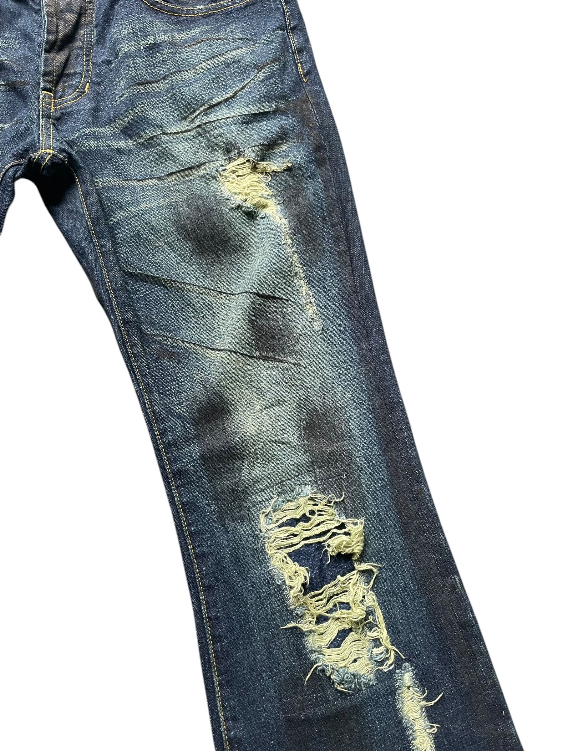 Japanese Brand Seil Flare Distresed Denim Size 31" - 8 Thumbnail