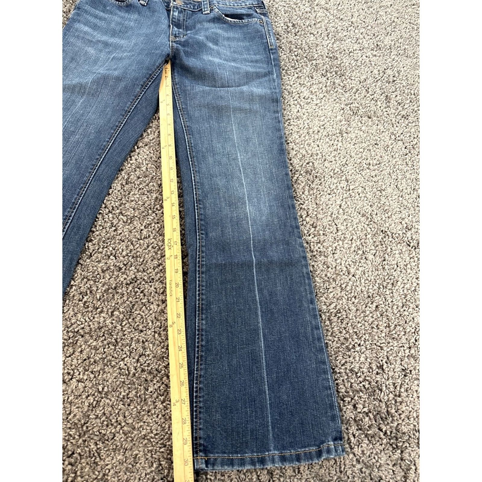 Vintage VINTAGE Gap Low Rise Boot Jeans Size 8 (32x30) Med Wash Stretch Blue Denim 90s Womens Jeans Flared Pockets Size 24" / US 00 / IT 34 - 2 Thumbnail