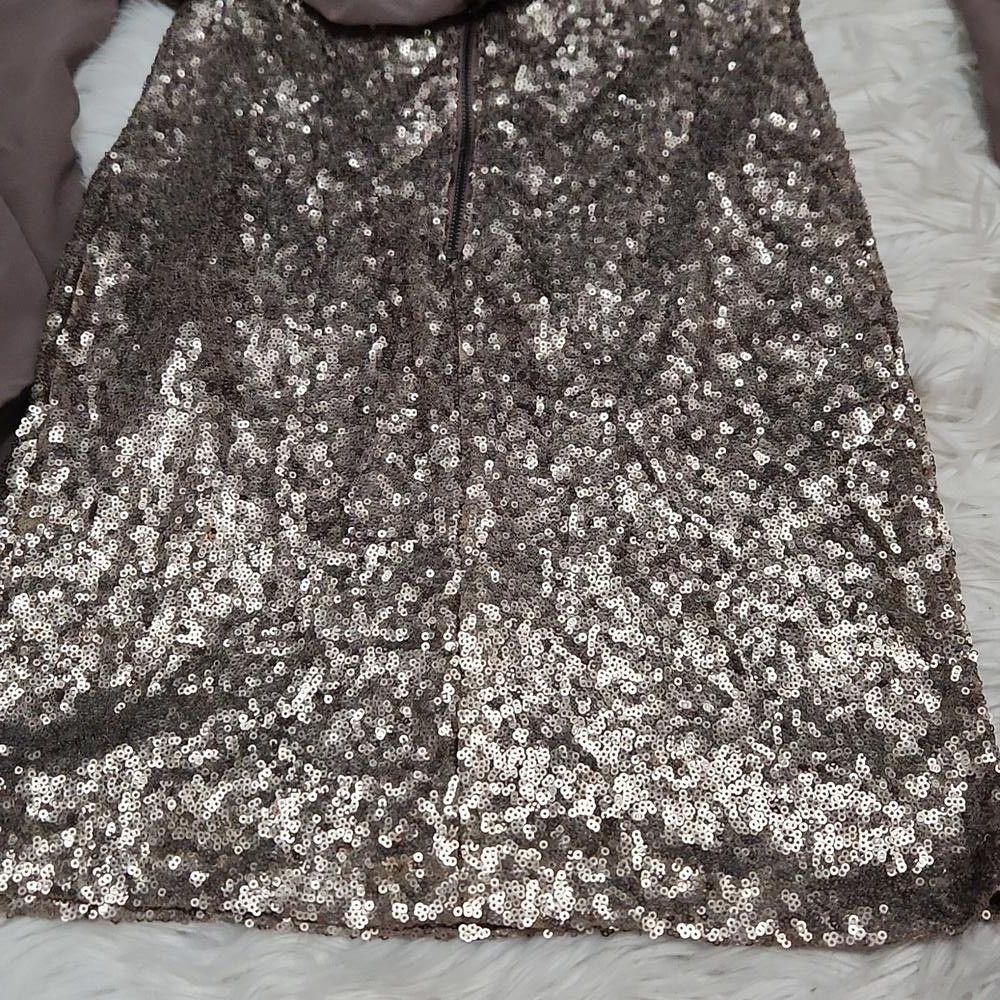 Designer Elegant Sequined Dress with Puff Sleeves Size S / US 4 / IT 40 - 7 Thumbnail