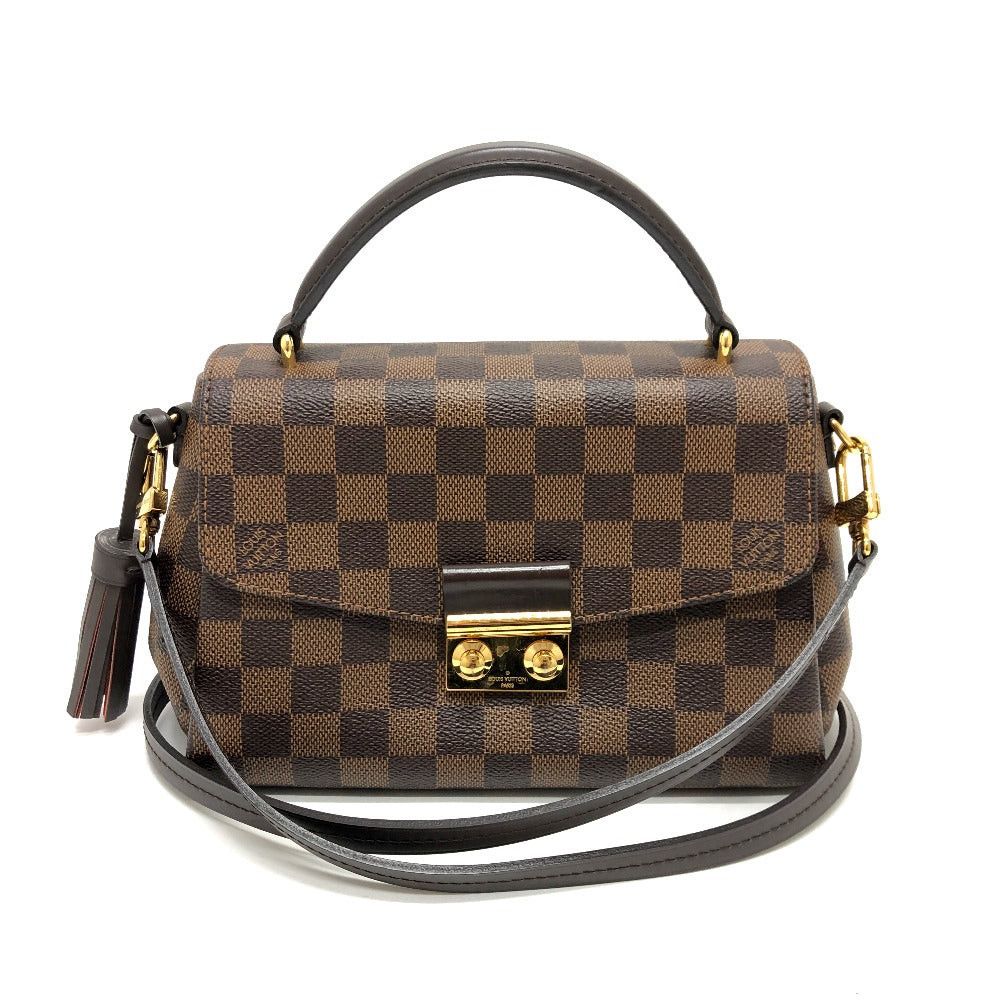 Louis Vuitton N53000 Damier Croiset 2 Way Bag Briefcase Shoulder Handbag Diagonal Hanging (E.g. Of A Rocket) Canvas Women Ebenu. Brown
