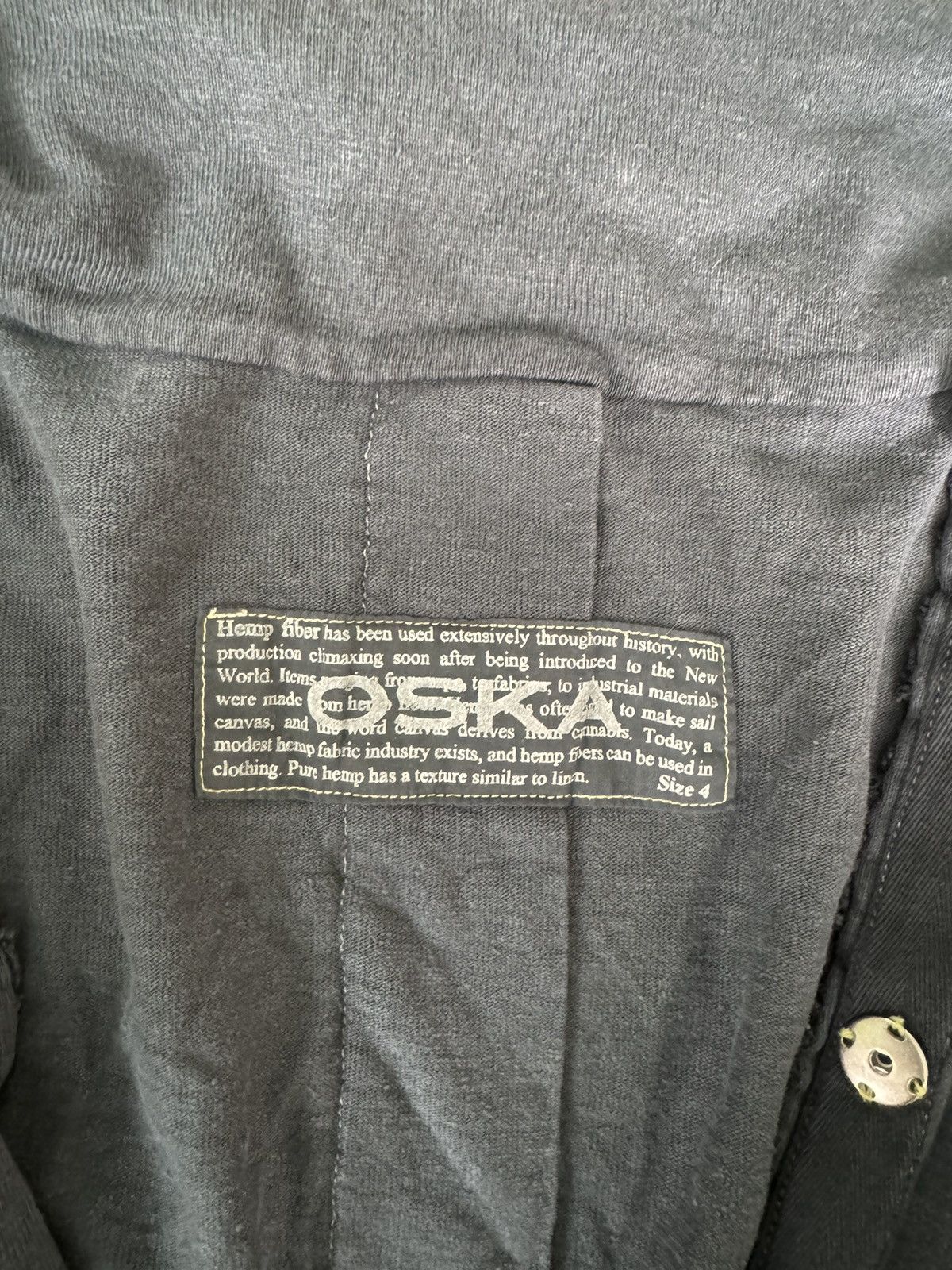 Designer Oska avant garde 100% hemp cardigan Size L / US 10 / IT 46 - 6 Thumbnail