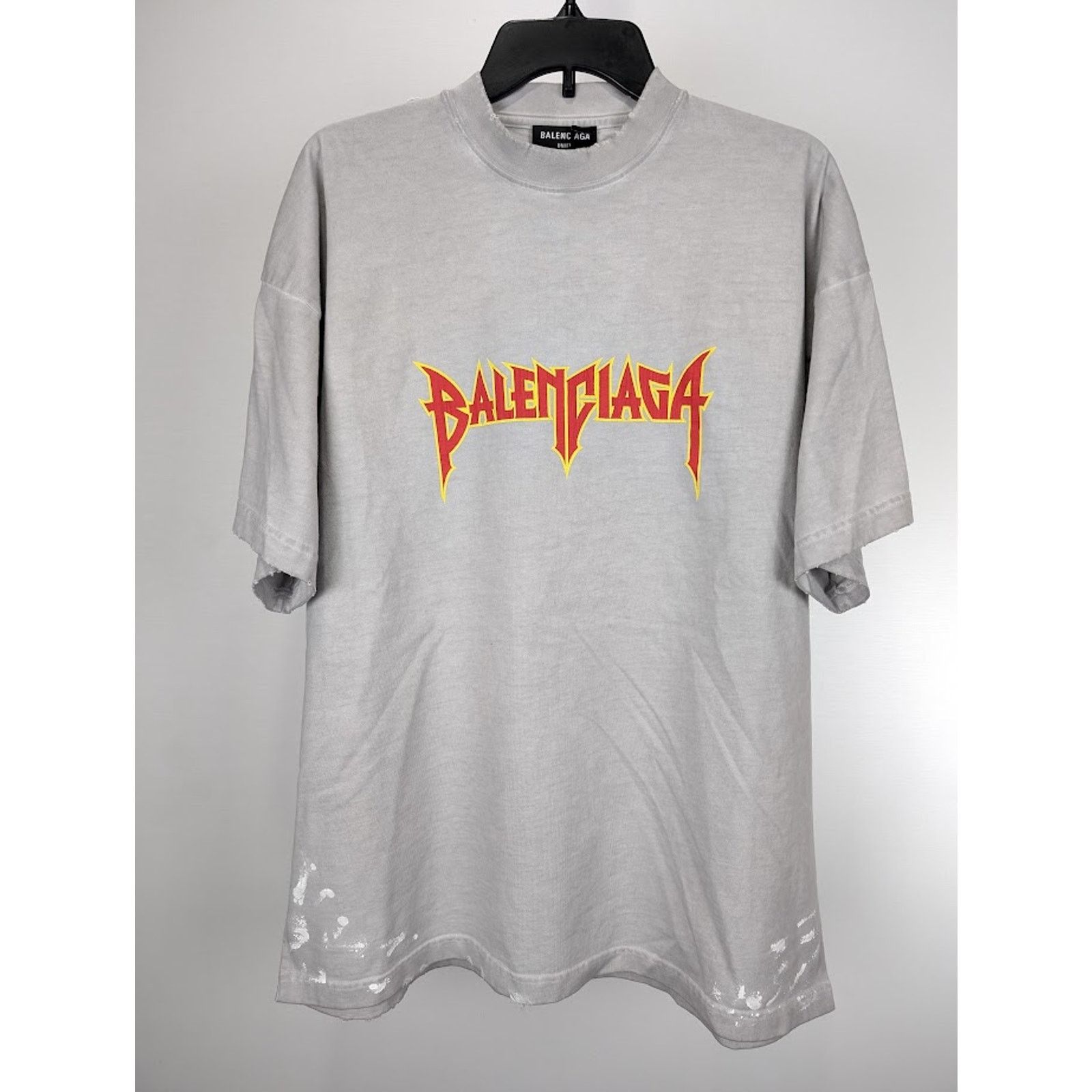 Balenciaga o1rshd1 Short Sleeve T-Shirt in Grey Size US XL / EU 56 / 4 - 3 Thumbnail