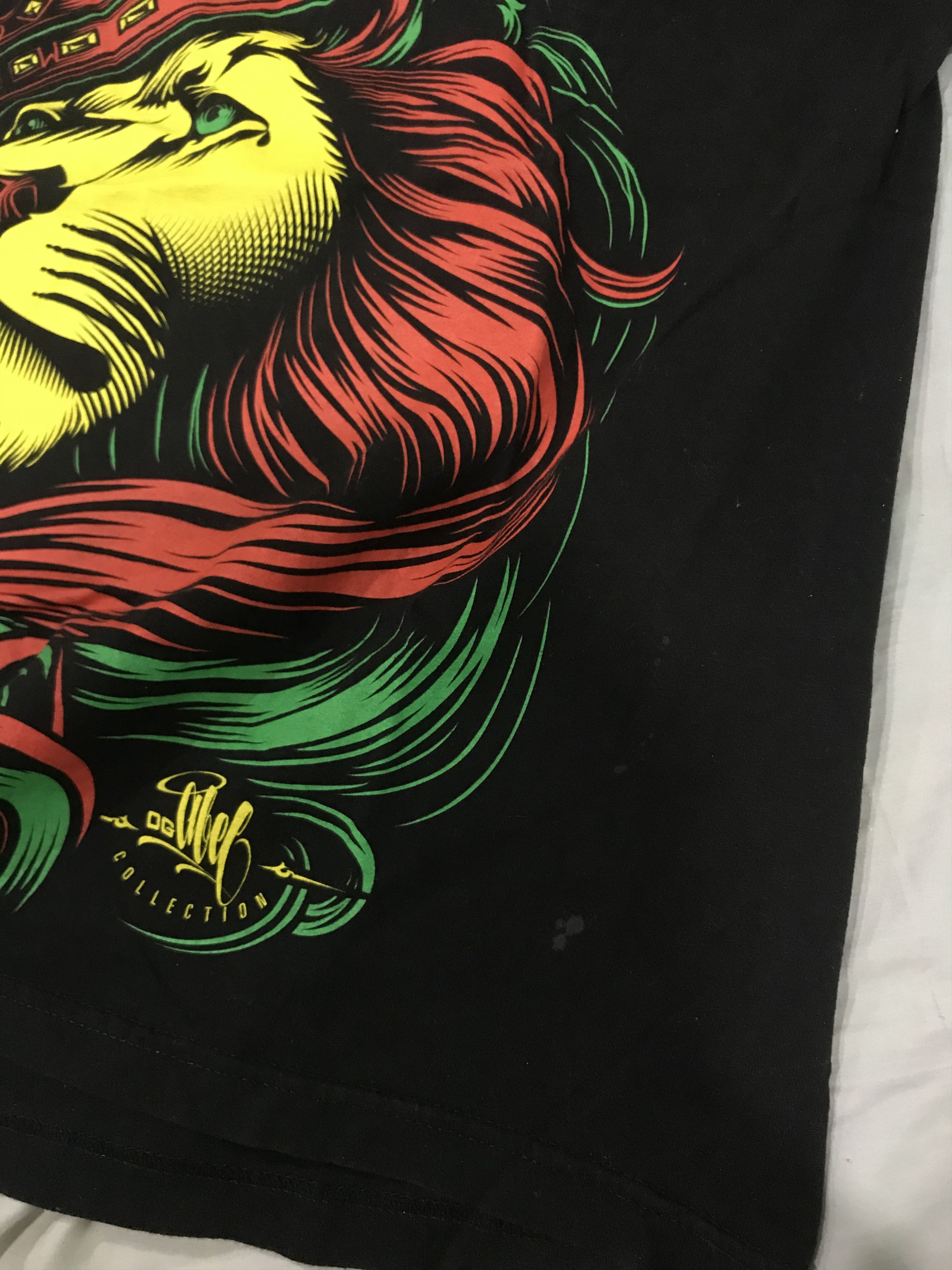 Obey Vintage Obey collection Big Print Lion Rasta Tshirt Size US XL / EU 56 / 4 - 2 Thumbnail