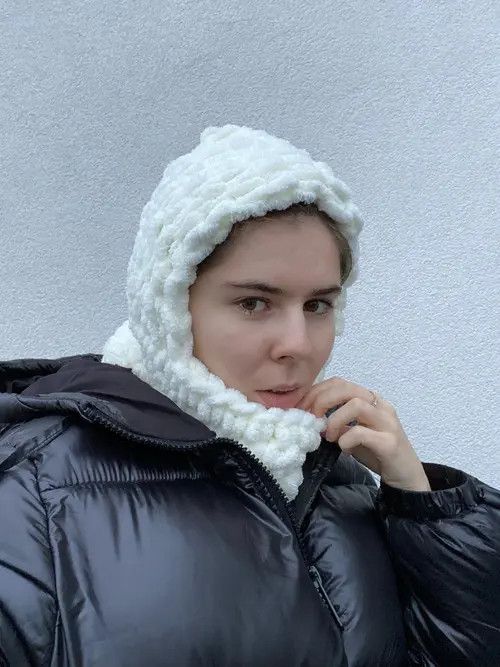 Handmade × Japanese Brand Handmade Knitted Balaclava Ski Mask Bunny Style TikTok Size ONE SIZE - 1 Thumbnail