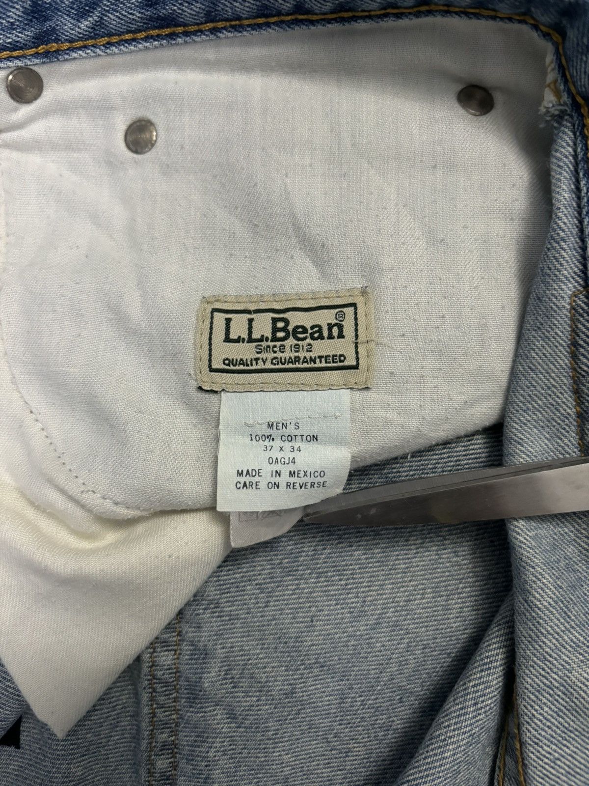 L.L. Bean Vintage 90s L.L. Bean 1912 Mud Wash Baggy Jeans Size US 37 - 20 Thumbnail
