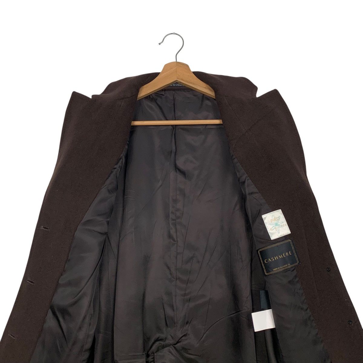 Japanese Brand INED Brown Wool Cashmere Overcoat / Jacket #2696-C121 Size M / US 6-8 / IT 42-44 - 12 Thumbnail
