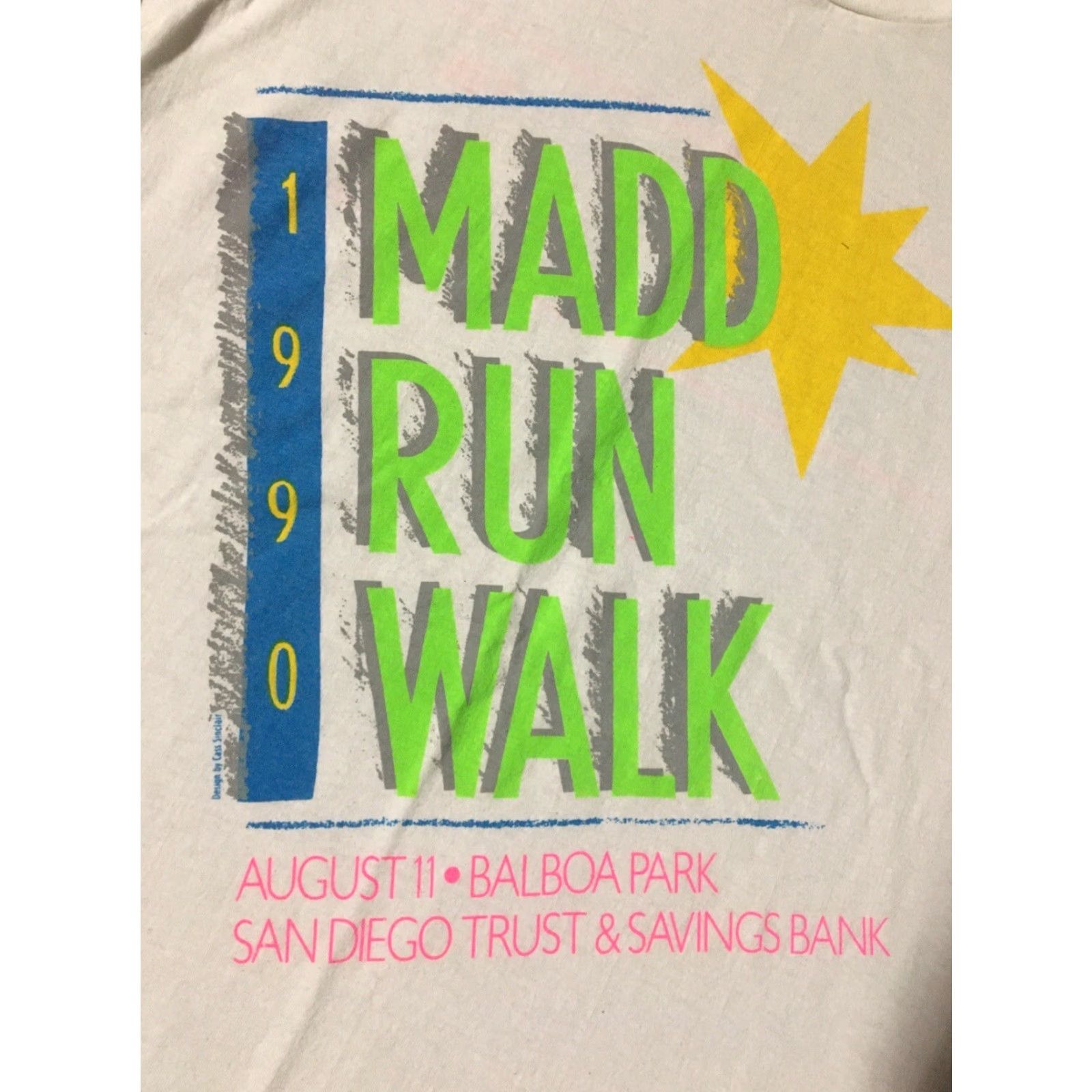 MOTHER VINTAGE MADD Run Walk Shirt M Adult Men White 90s Surf Beach Hawaii Aloha California USA Nautical Tropical Retro Size US M / EU 48-50 / 2 - 3 Thumbnail