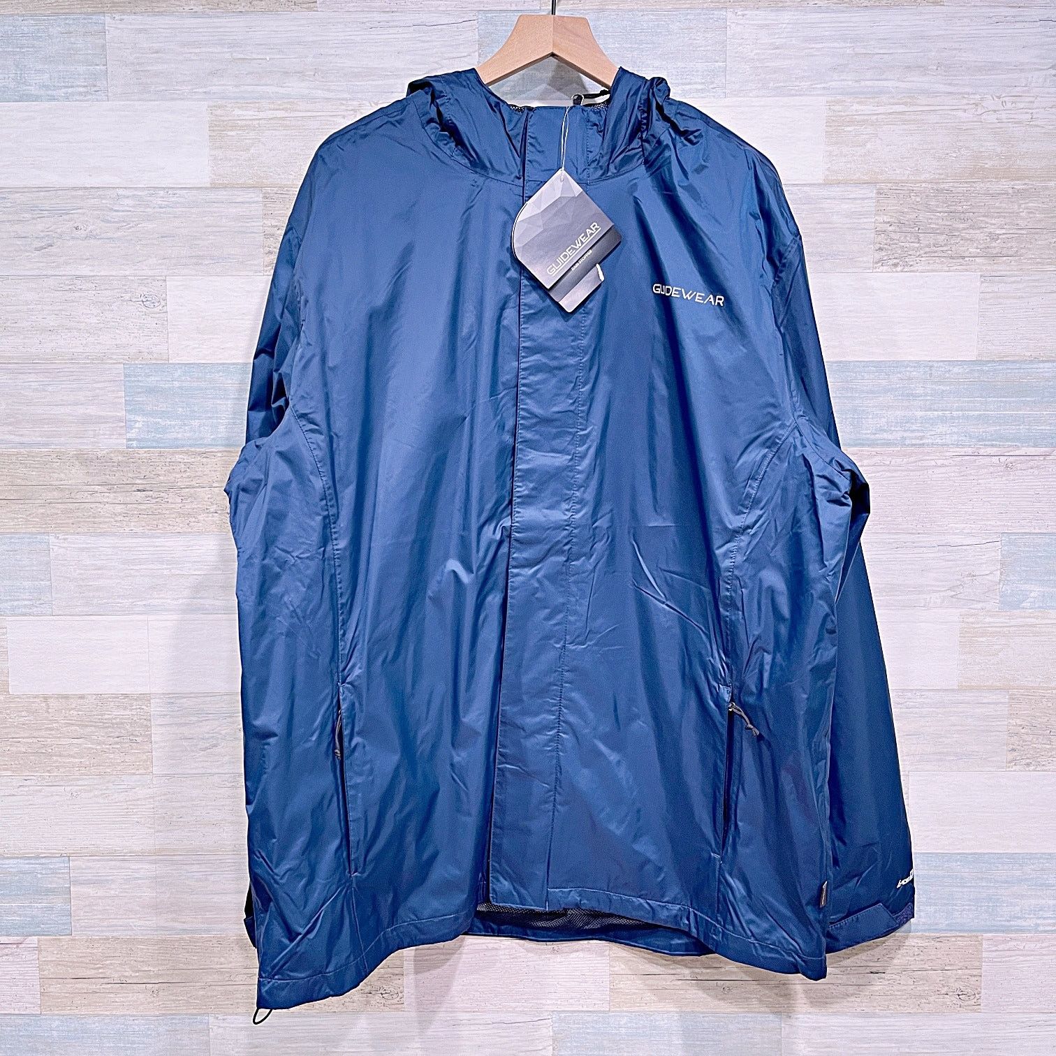 Bass Pro Shops × Cabelas Guidewear Rain Stopper Jacket Blue Mesh Lined Mens XLT Size US XL / EU 56 / 4 - 1 Thumbnail