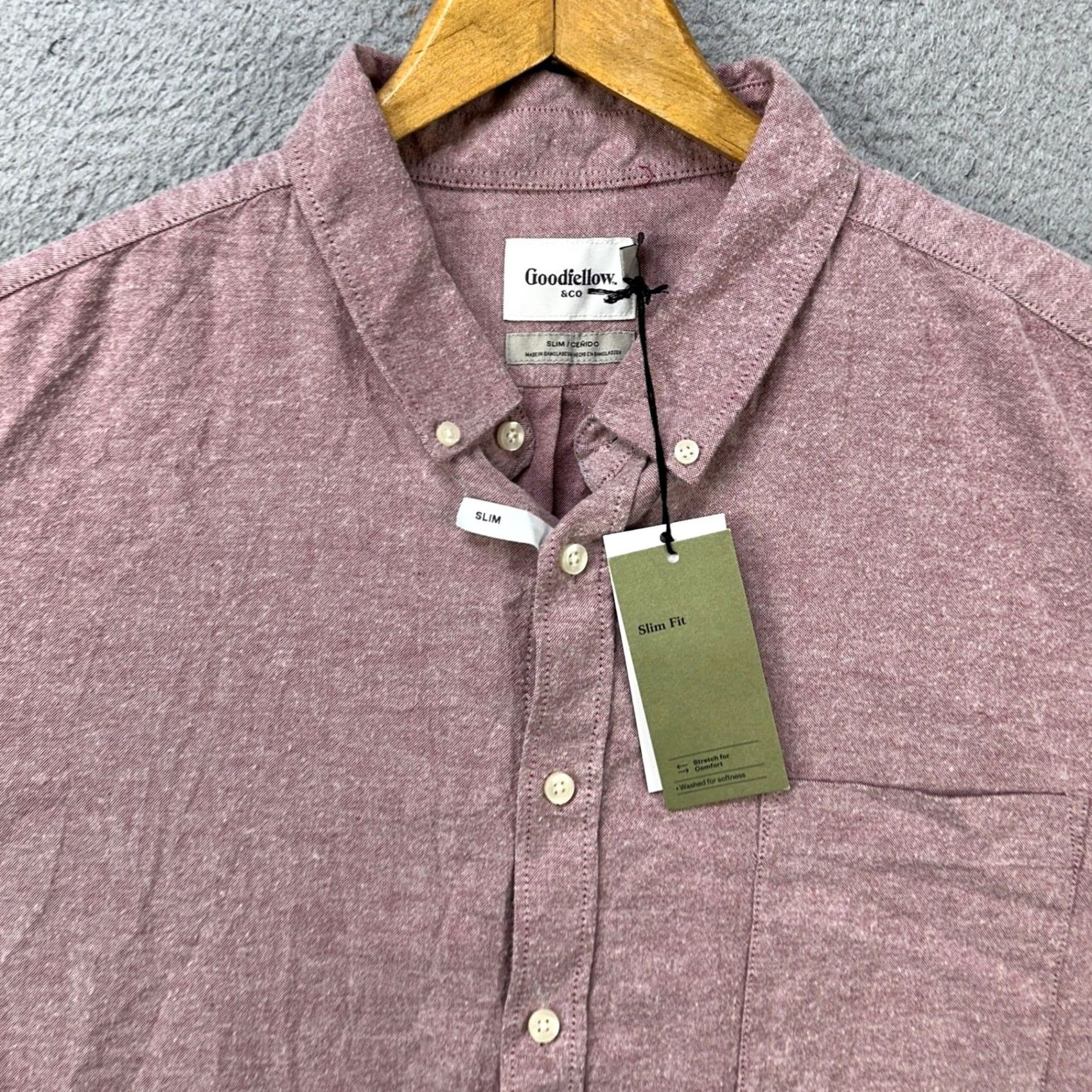 Vintage VINTAGE Goodfellow & Co Shirt Button Down Mens 2XL Pink Stretch Pocket Casual Slim Fit NEW Size US XXL / EU 58 / 5 - 5 Thumbnail