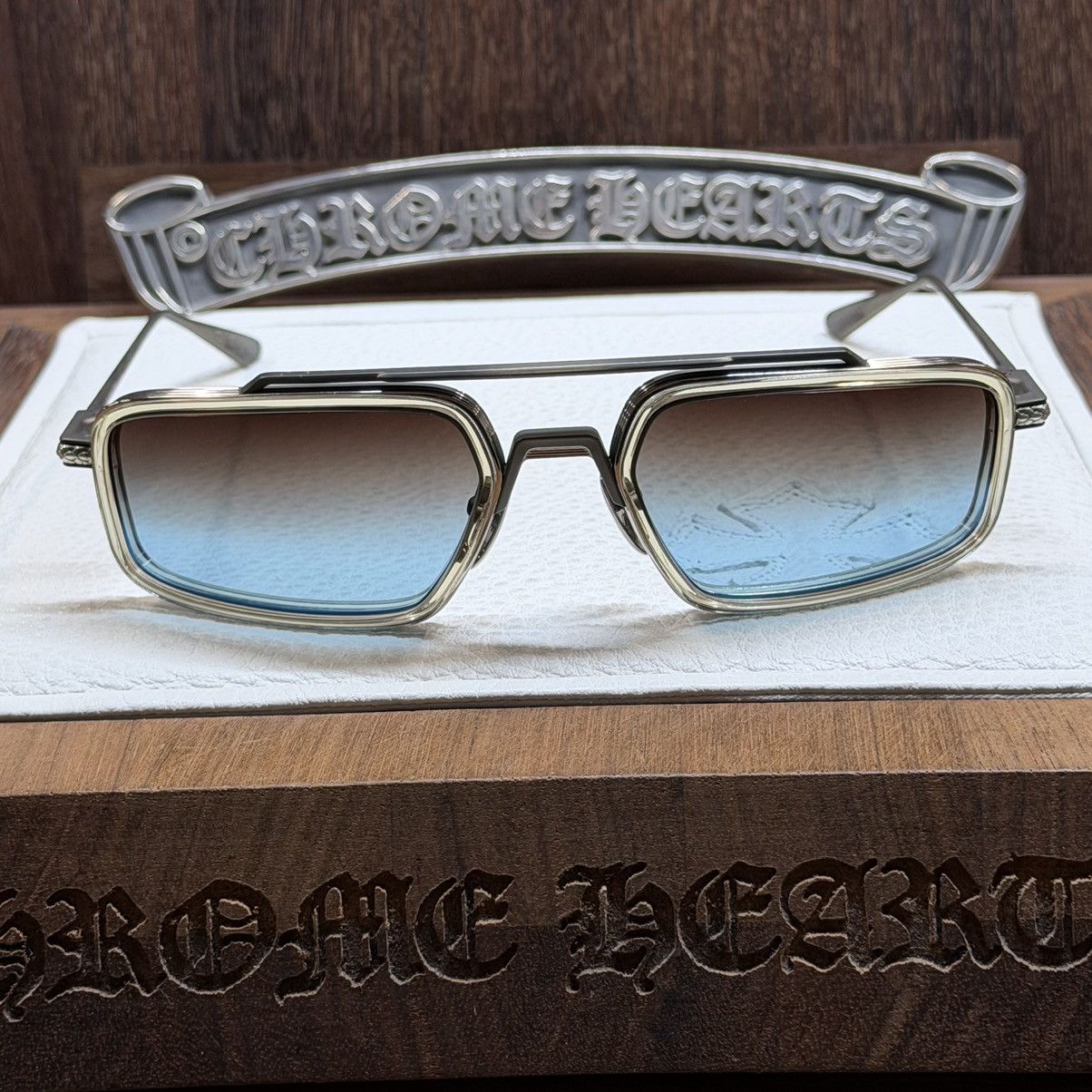 Chrome Hearts Eader Sunglasses Eyewear Chrome Hearts Skidder Glasses -Sick Reader‼️? -Kim K  main image 4