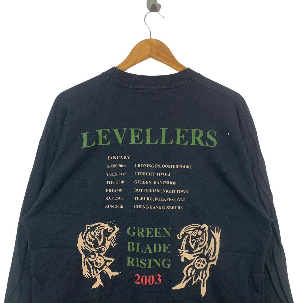 Vintage Vintage LEVELLERS ANARCHO PUNK Band 2003 Tour Tee Shirt Size US XL / EU 56 / 4 - 5 Thumbnail
