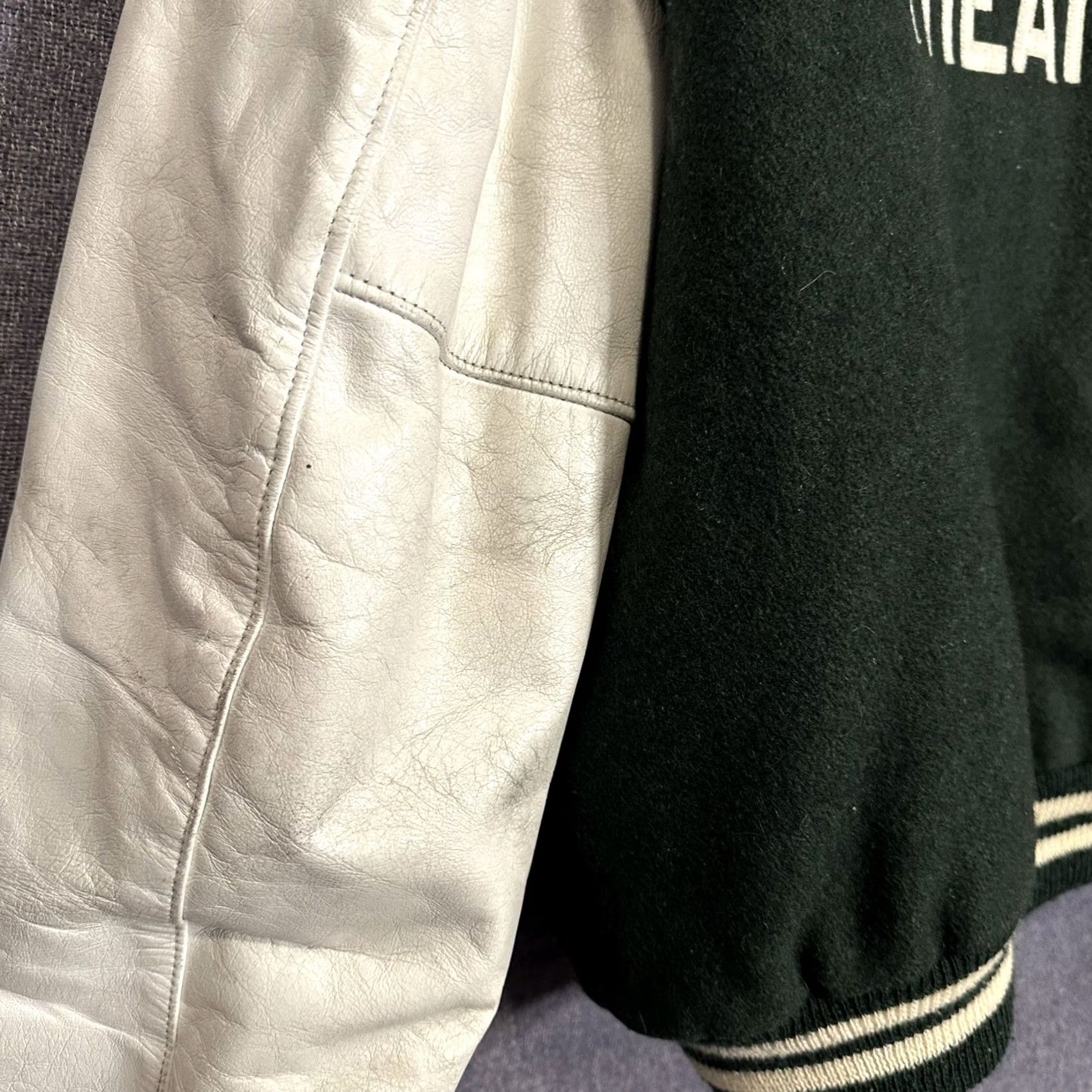 Vintage VINTAGE Neff Varsity Jacket - Greenvill e Theater Green 90s USA Mens L Jacket Size US L / EU 52-54 / 3 - 7 Thumbnail