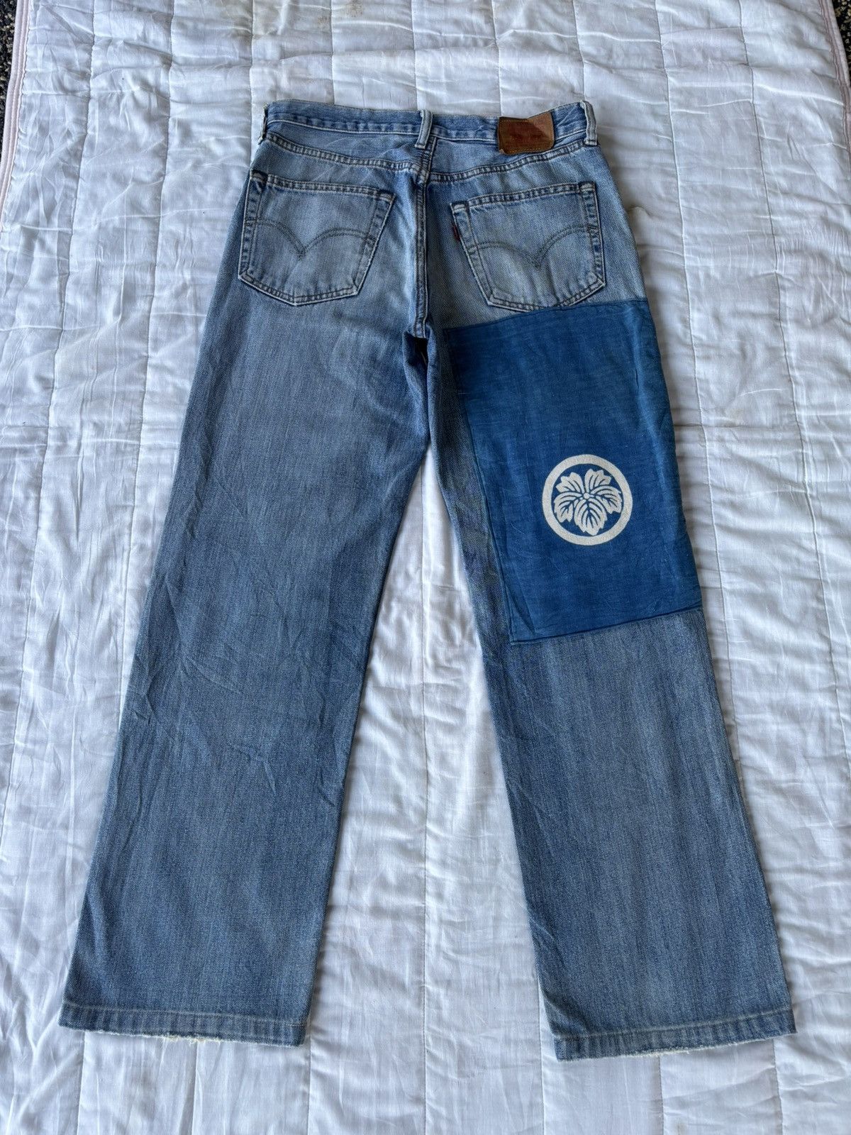 Kapital 💥RARE LEVIS 502 JAPANESE PATCHES RECONSTRUCTED DENIM JEANS Size US 30 / EU 46 - 8 Thumbnail