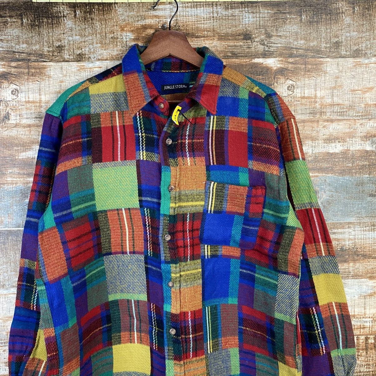 Japanese Brand DL Jungle Strom checkered Red Shirt #C909 Size US L / EU 52-54 / 3 - 2 Thumbnail