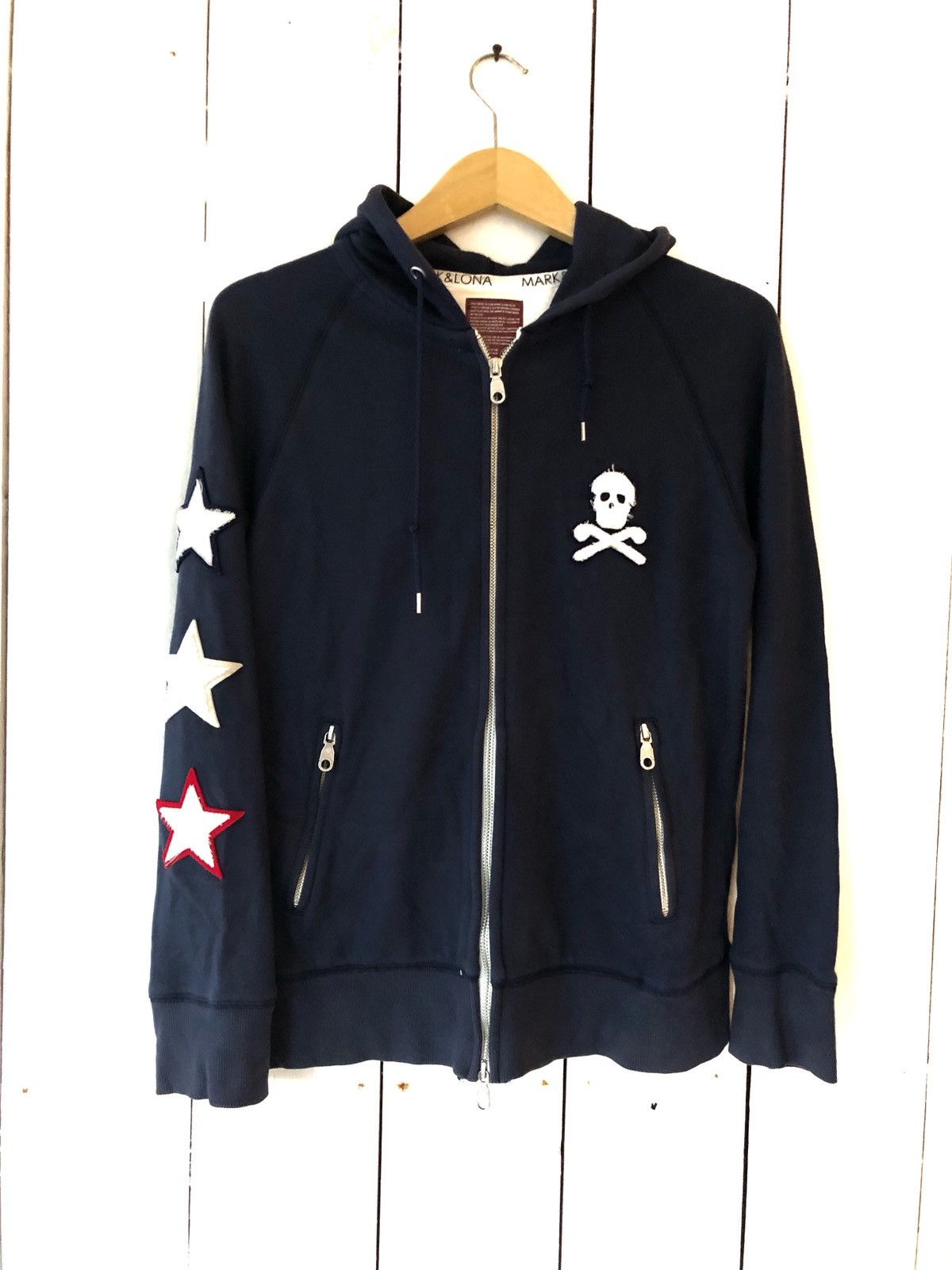 If Six Was Nine × Japanese Brand × Le Grande Bleu (L.G.B.) JAPANESE MARK & LONA ZIP HOODIE SKULL DESIGN Size US S / EU 44-46 / 1 - 1 Thumbnail