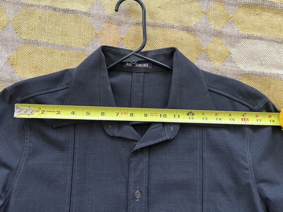 Raf Simons 1997 Wool Lycra Wide Collar Shirt Size US L / EU 52-54 / 3 - 7 Thumbnail