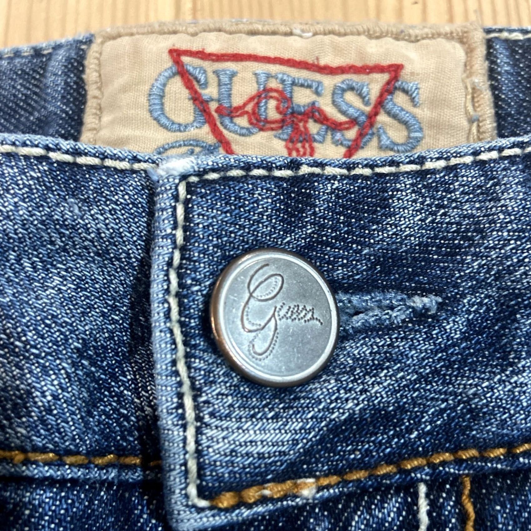 Guess VINTAGE GUESS Jeans Stretch flare Denim pants Y2K fitted womens 24 Size 42" / US 20 - 4 Thumbnail